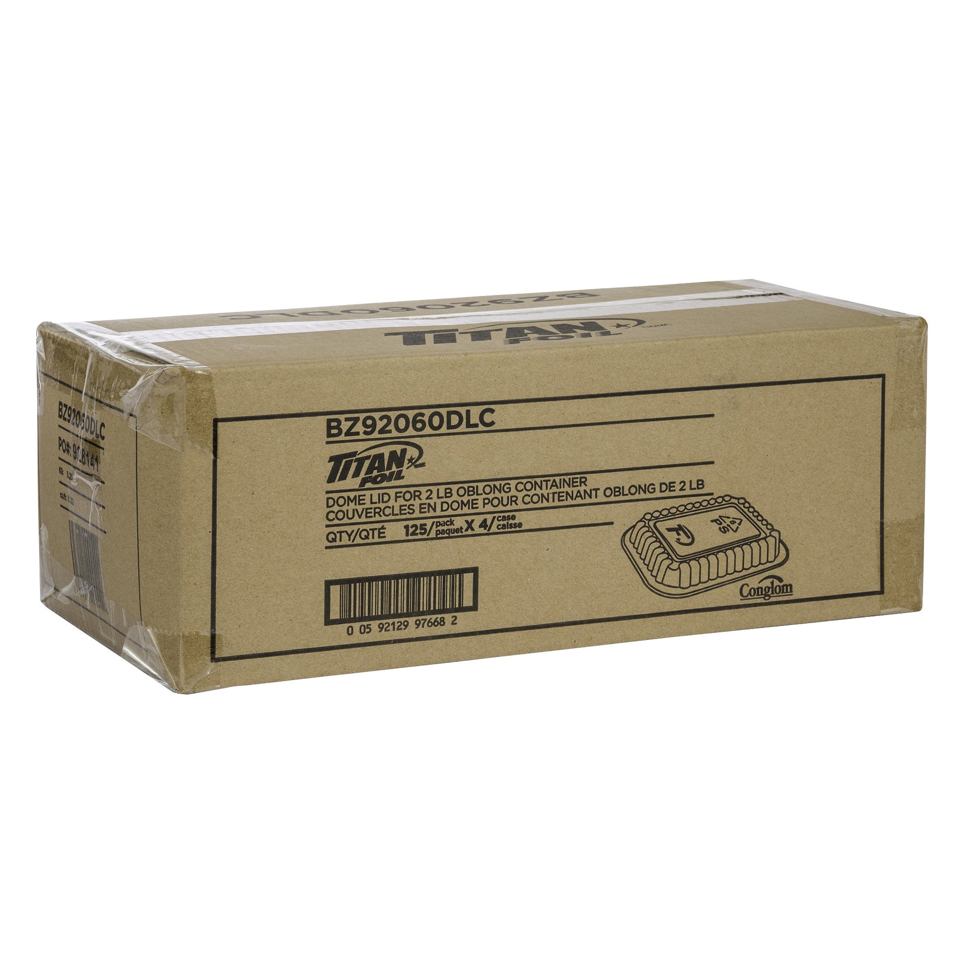 Titan Plastic Dome Lids for 2lb Aluminum Container, Pack of 500 - image 2