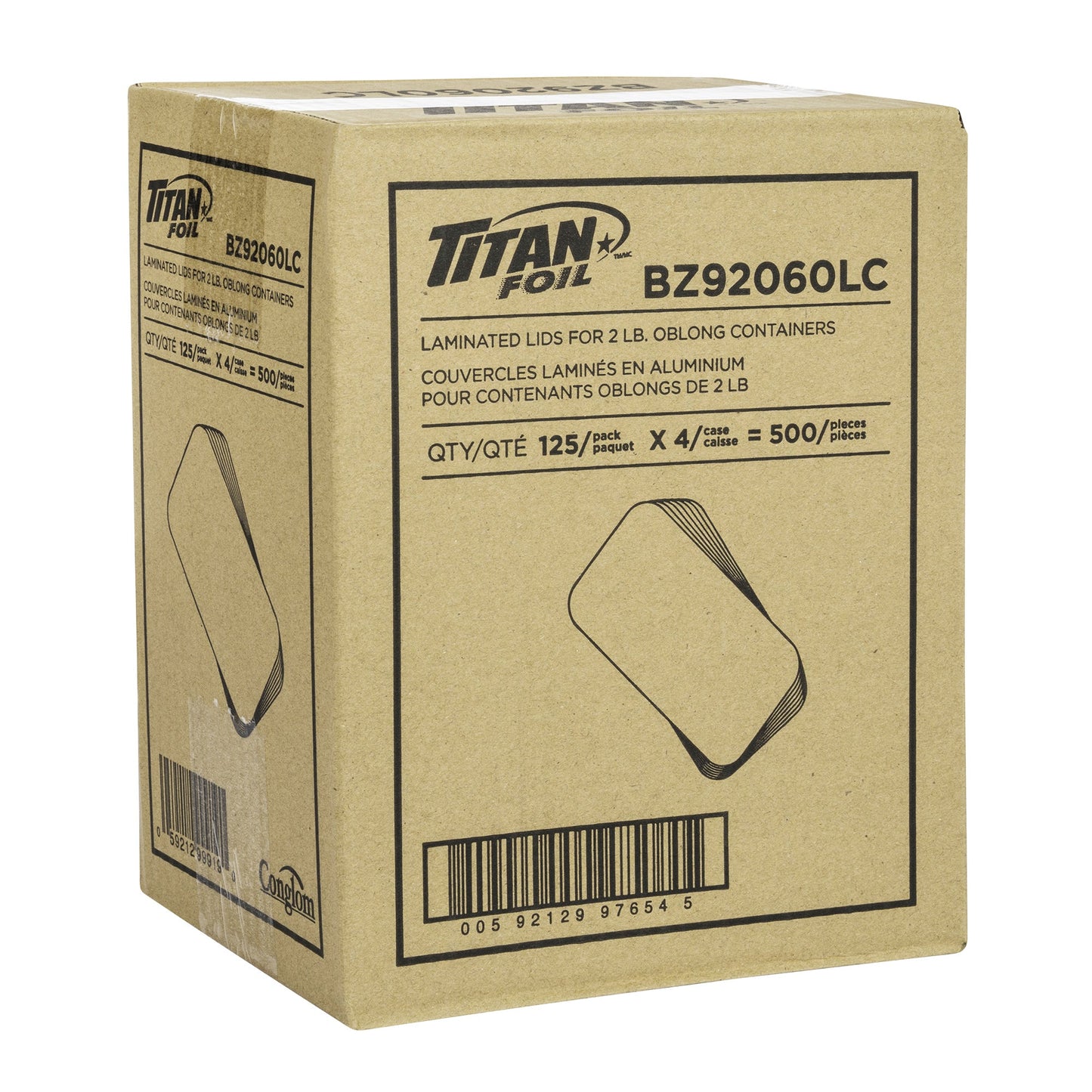 Titan Foil Lids for 2lb Aluminum Container, Pack of 500 - image 2