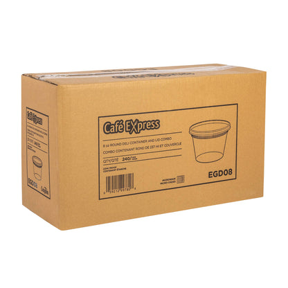 Café Express Deli Containers with Lids, 237 mL (8 oz), Pack of 240 - image 3