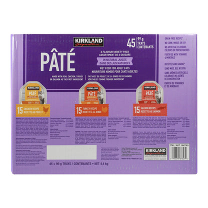 Kirkland Signature Wet Cat Food, Pate Variety Pack 45 x 99 g - image 2