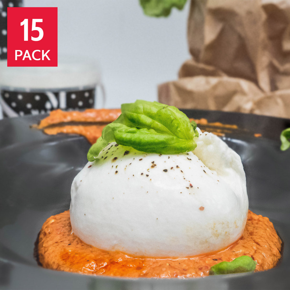 Maldera Burrata Cheese 100 g (3.5 oz) × 15 pack - image 1