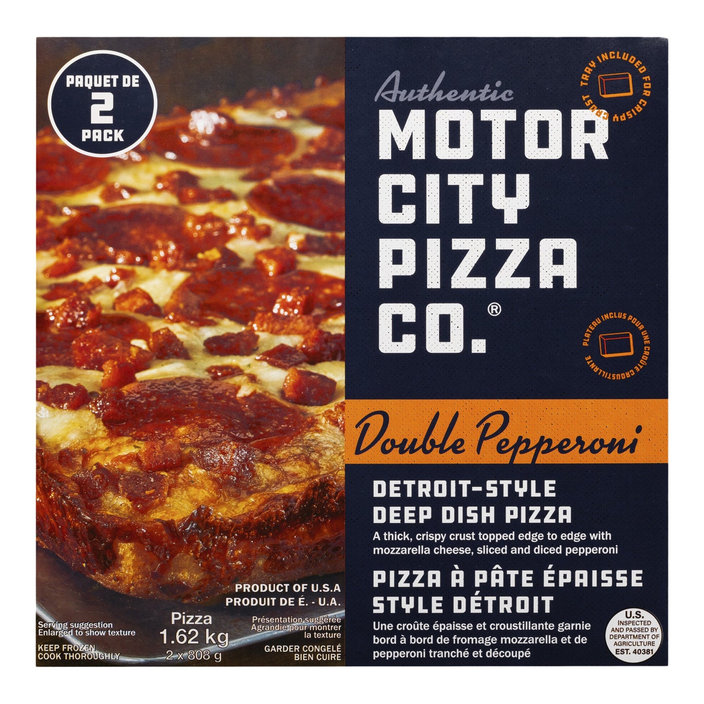 Motor City Pizza Co. Double Pepperoni Pizza 2 x 808g - image 1