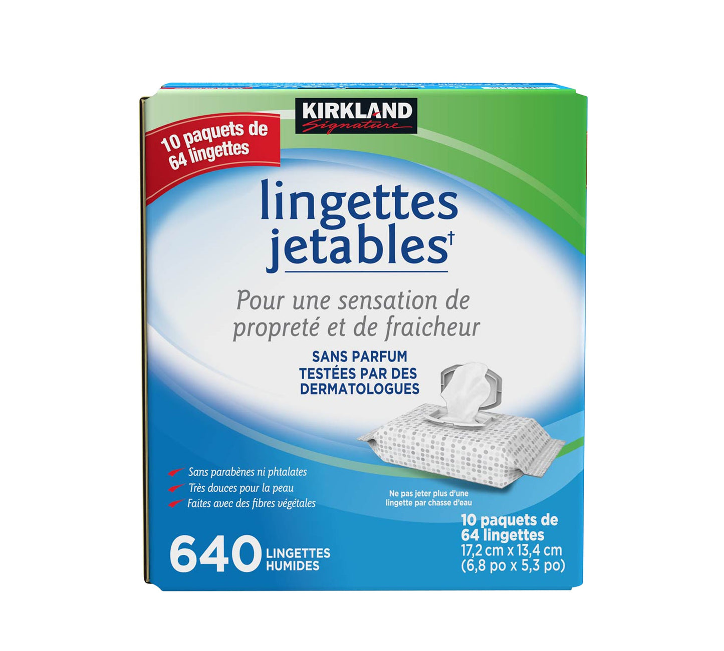 Kirkland Signature Flushable Wipes, 640 Wipes - image 1