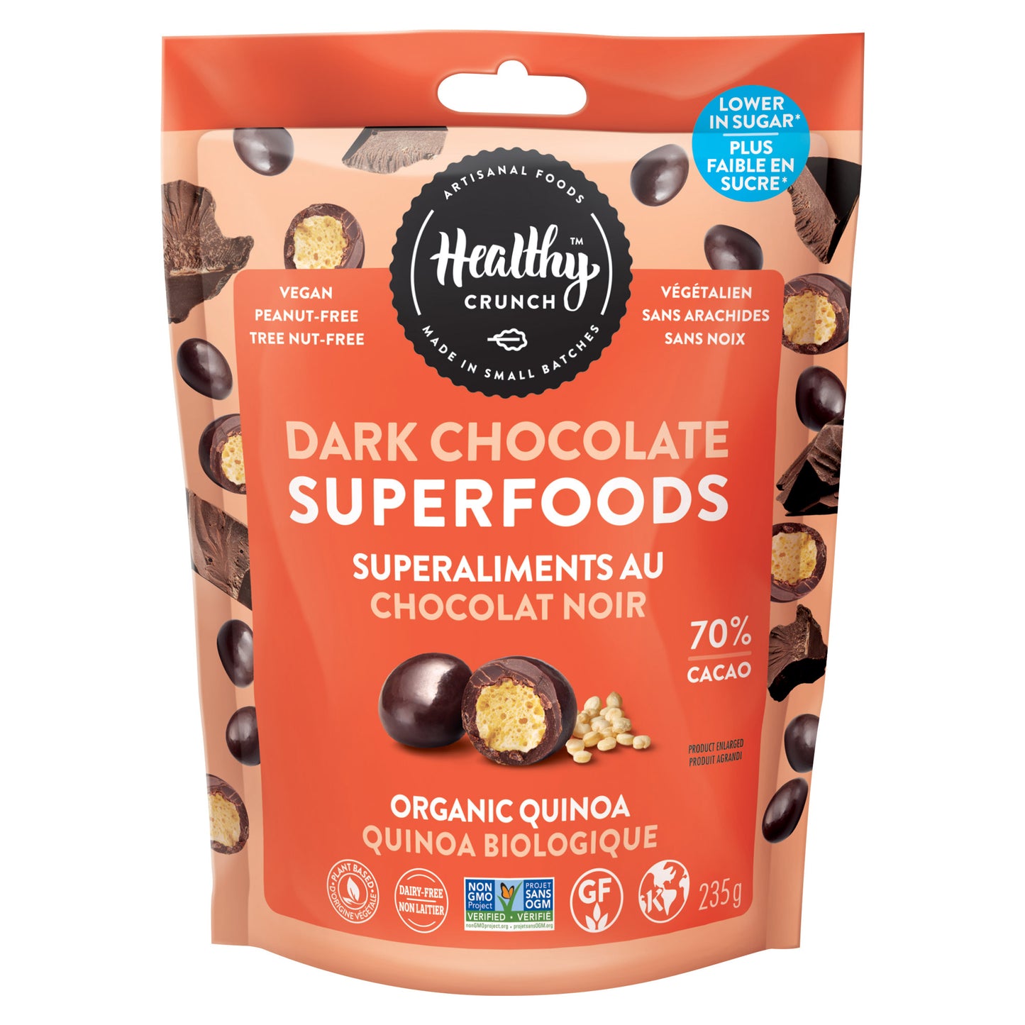 Healthy Crunch - Dark Chocolate Superfoods Variety Pack, 6 × 235 g - image 5