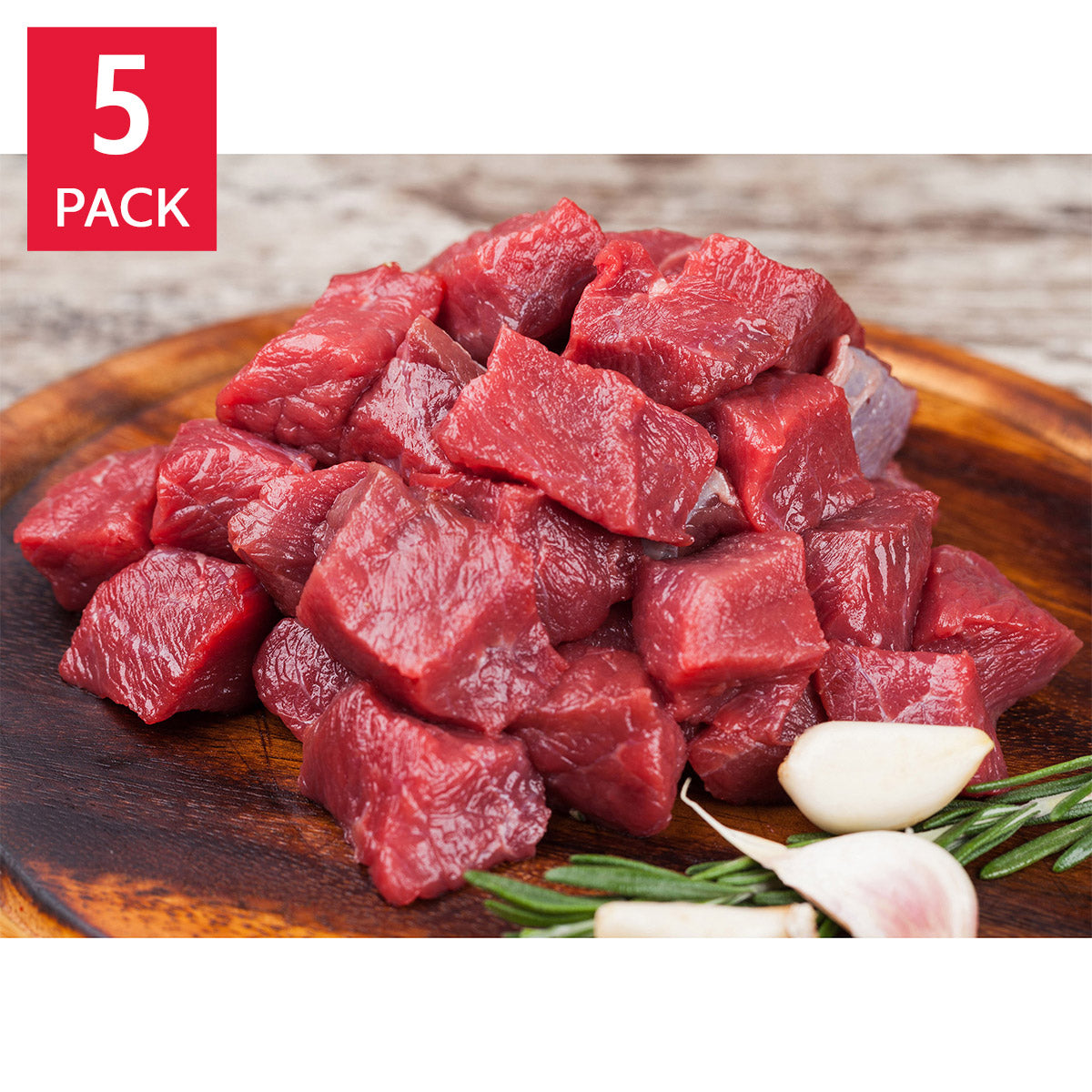 Northfork Elk Stew Meat, 5 x 16 oz (1 lb) - image 1