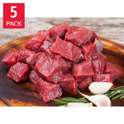 Northfork Elk Stew Meat, 5 x 16 oz (1 lb) - image 1
