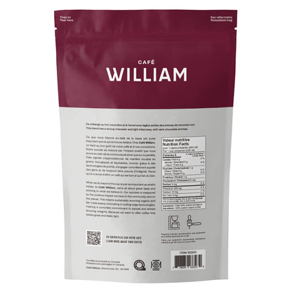 Café William Espresso Barista Dark Roast Fair Trade and Organic Whole Bean Coffee, 2 x 1 kg - image 2