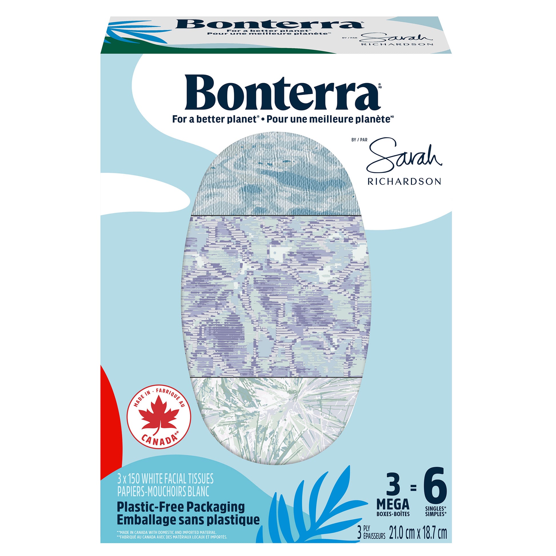Bonterra Facial Tissue 3-ply 36 boxes x 150 sheet - image 1