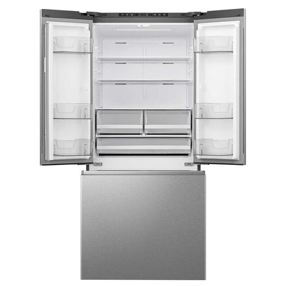 Hisense 30in 20.8 cu ft. Stainless Steel French Door Refrigerator with Full Width Adjustable Shelves - image 2