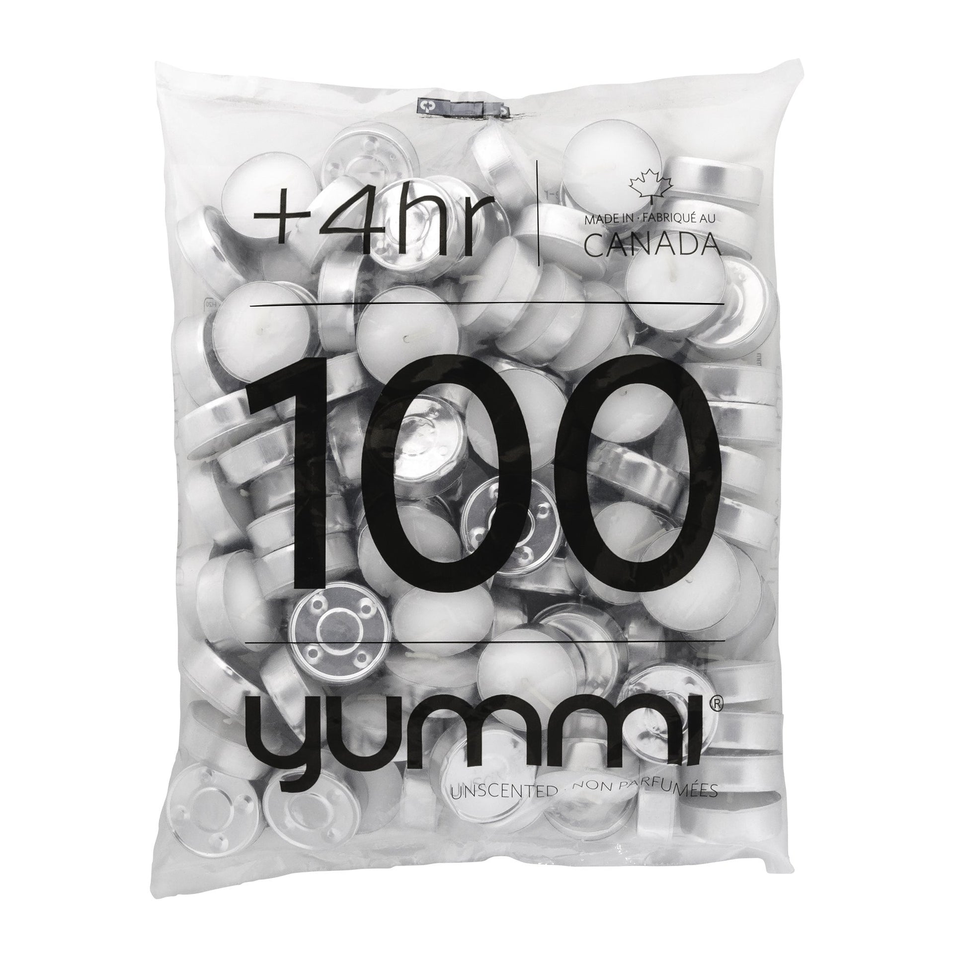 Yummi Unscented Tea Light, 100 pack - image 1