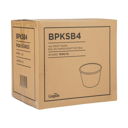 Café Express 4 oz Kraft Paper Bowl, Pack of 1000 - image 2