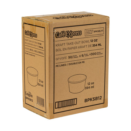 Café Express 12-oz Kraft Paper Bowl, Pack of 300 - image 2