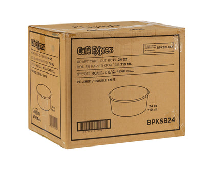 Café Express 24-oz Kraft Paper Bowl, Pack of 240 - image 2