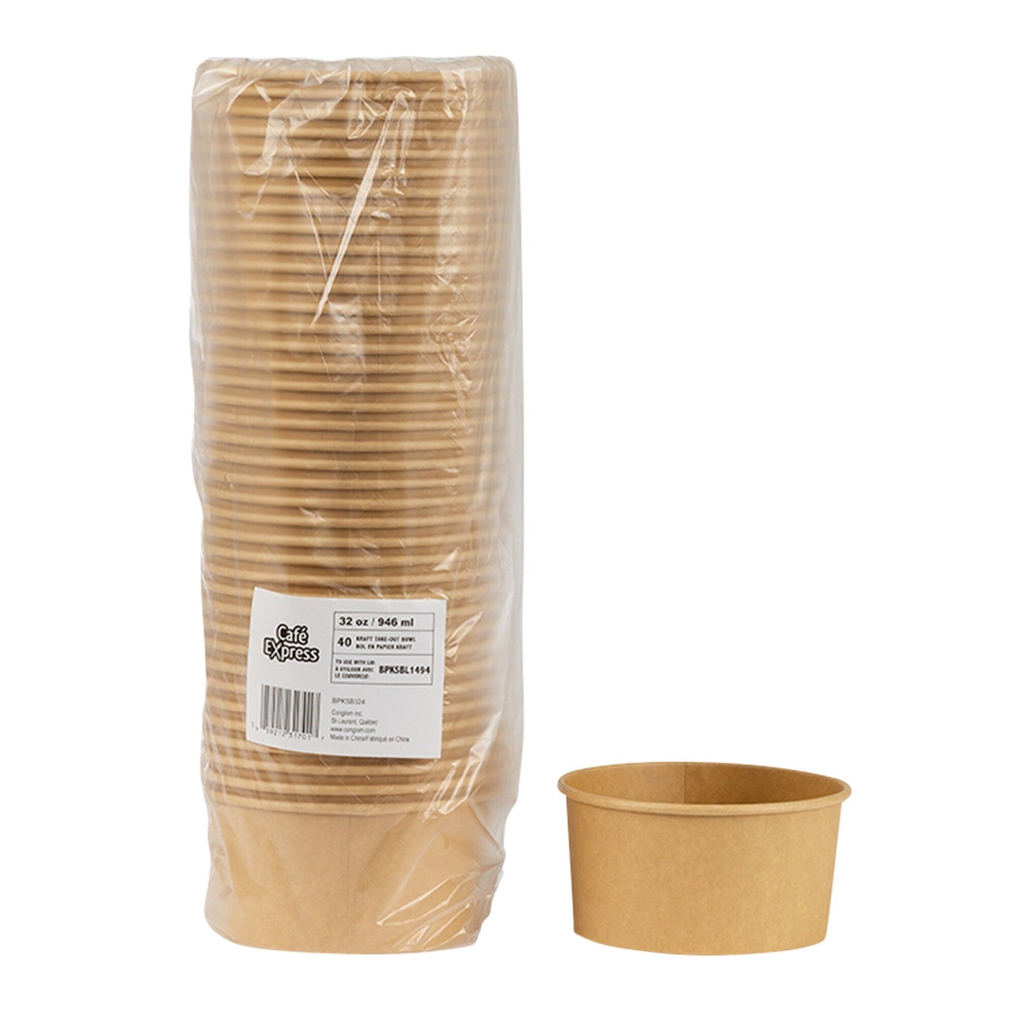Café Express 32-oz Kraft Paper Bowl, Pack of 240 - image 1