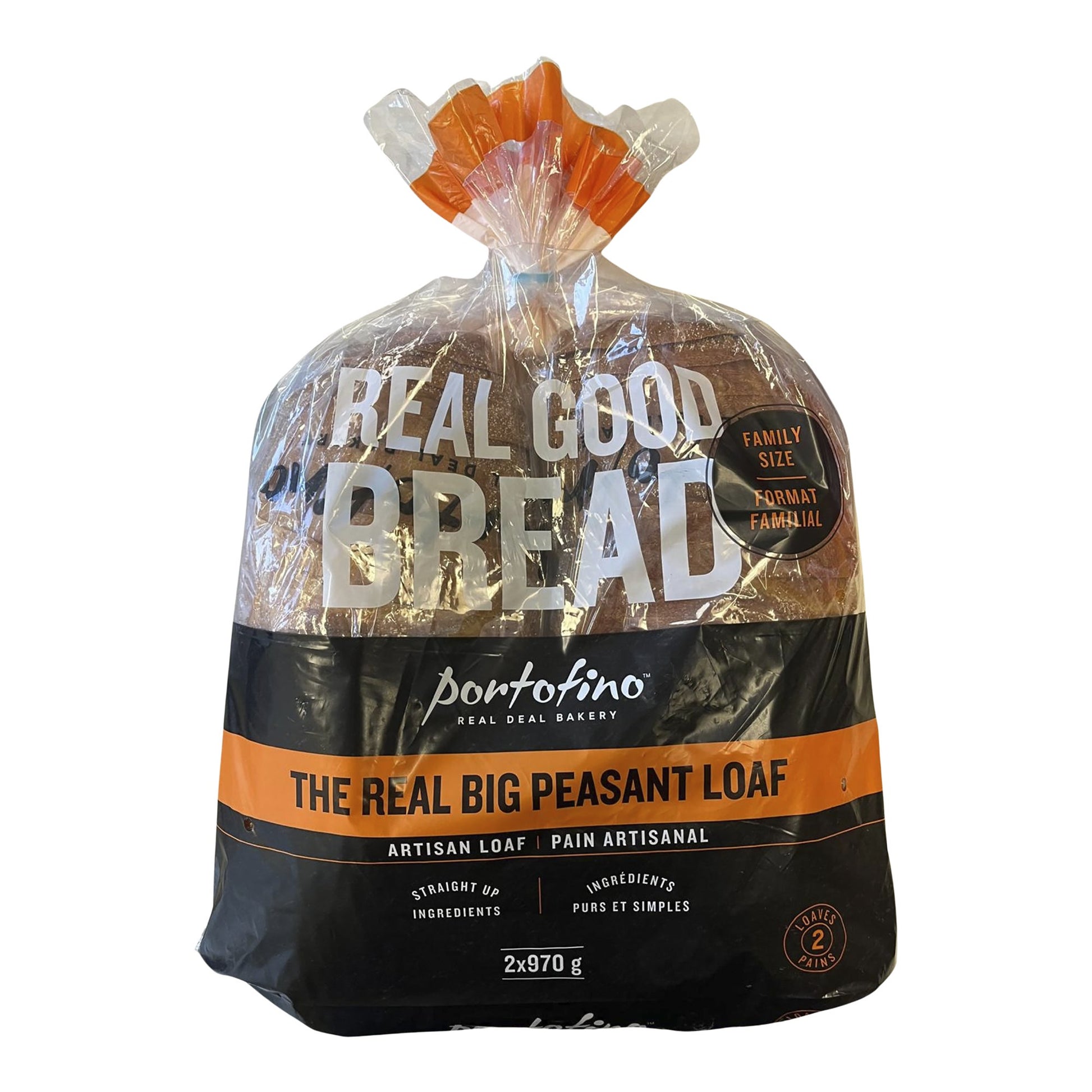 Portofino Family Size Peasant Bread, 2 x 970 g - image 2