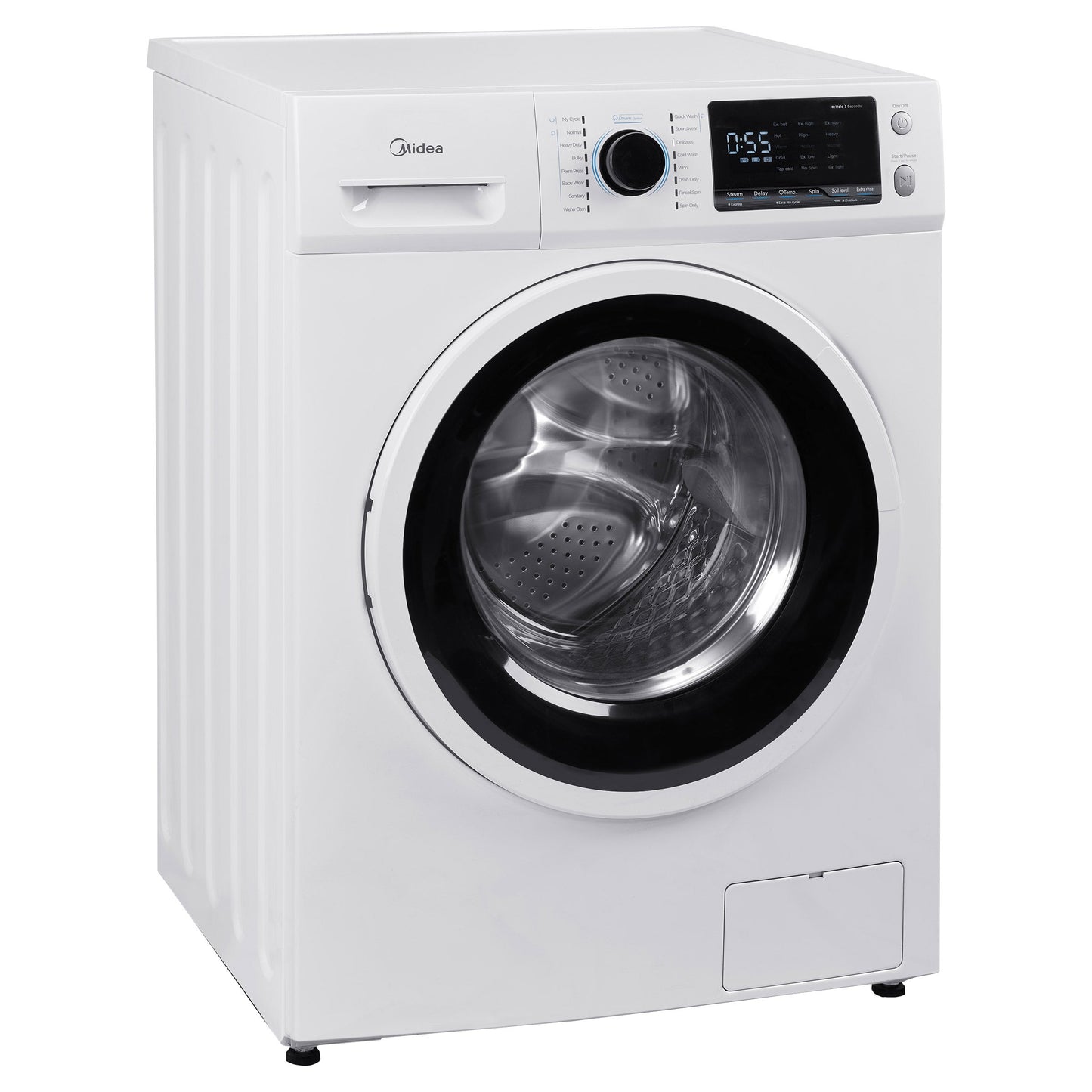 Midea 2.9 cu. ft. White Front Load Washer with Steam Option - image 1