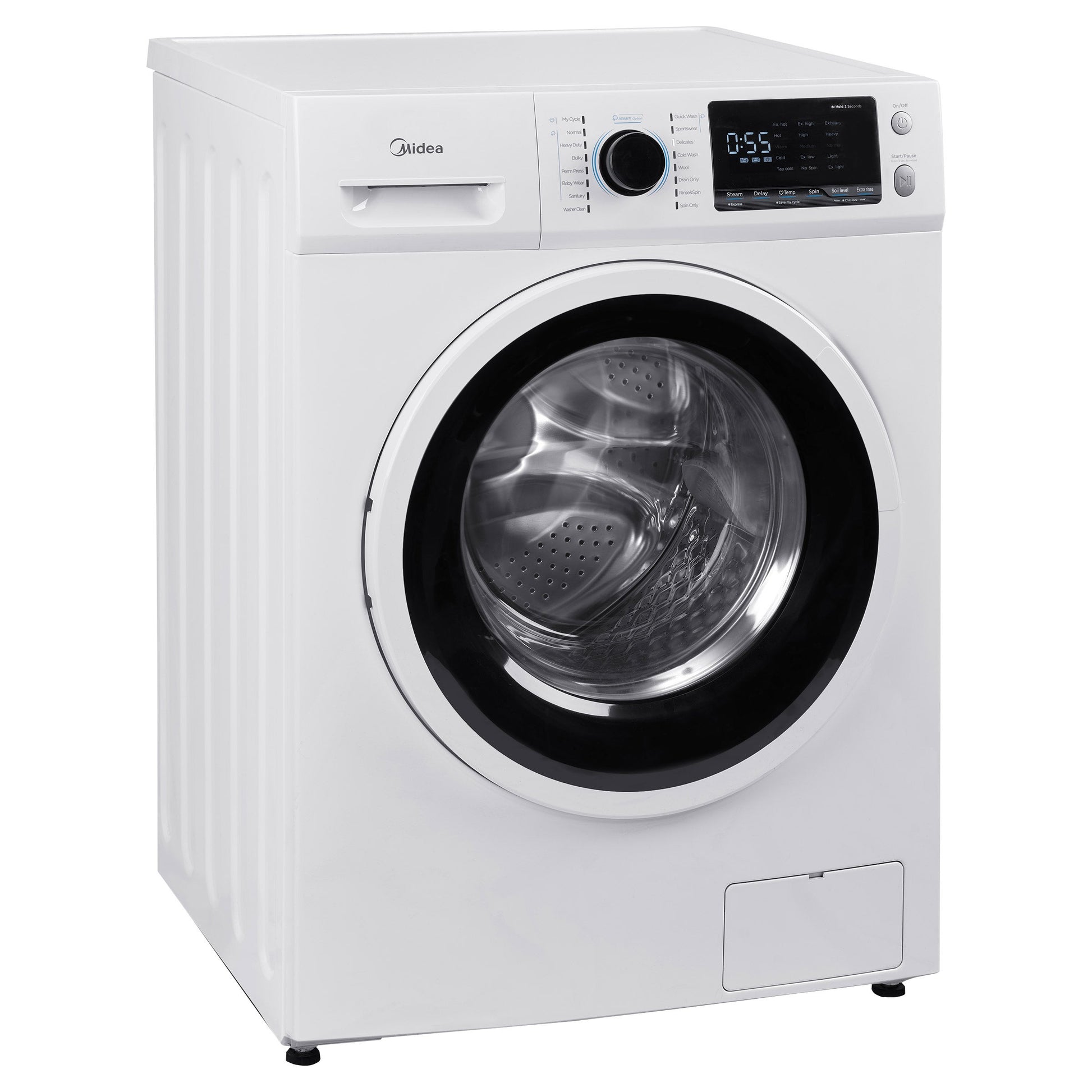 Midea 2.9 cu. ft. White Front Load Washer with Steam Option - image 1