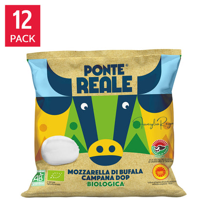 Ponte Reale Organic Buffalo Mozzarella DOP 125 g (4.4 oz) × 12 pack - image 1