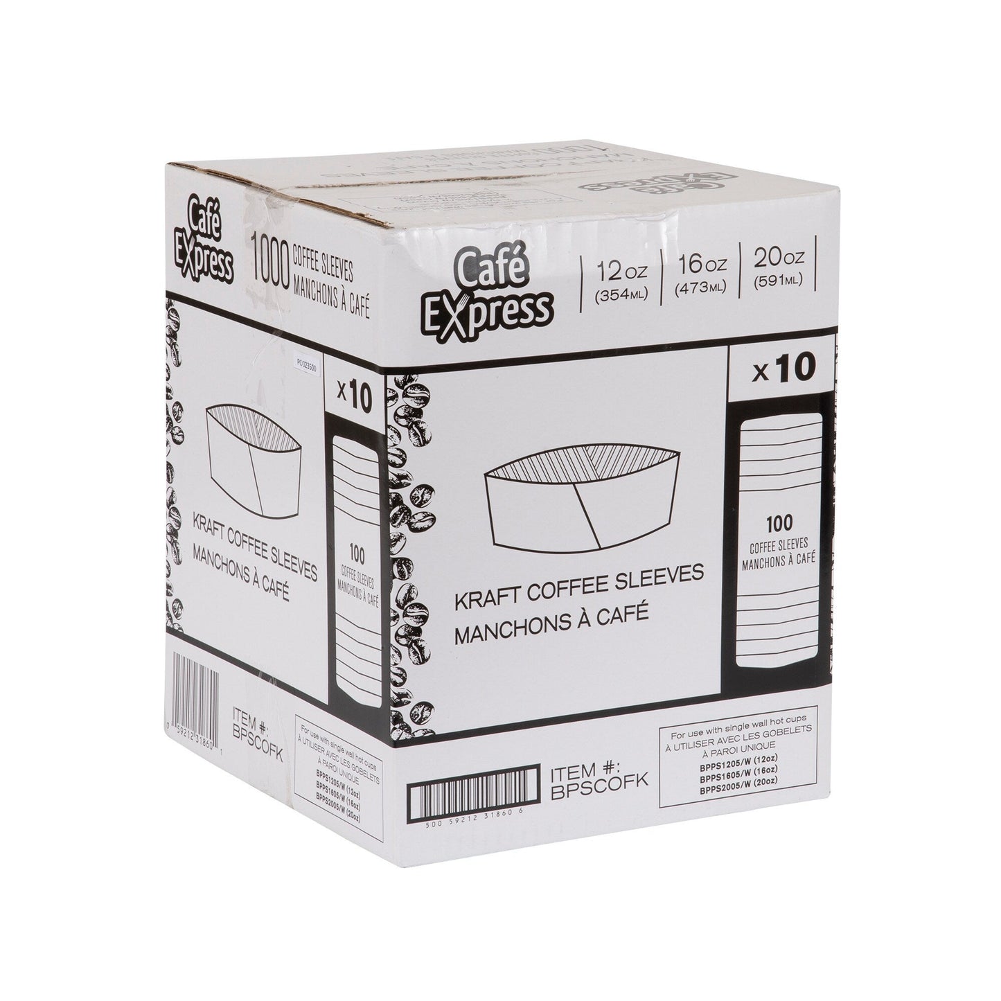 Café Express Kraft Coffee Sleeves, 10 packs of 100 - image 2