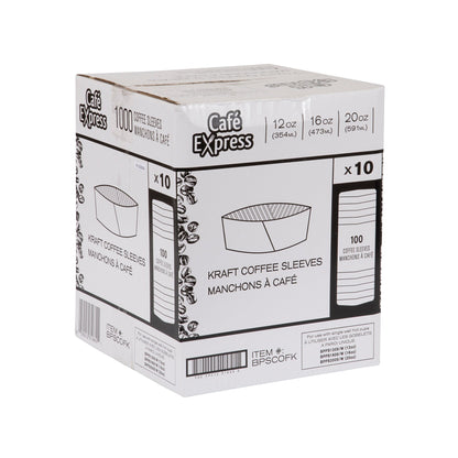 Café Express Kraft Coffee Sleeves, 10 packs of 100 - image 2
