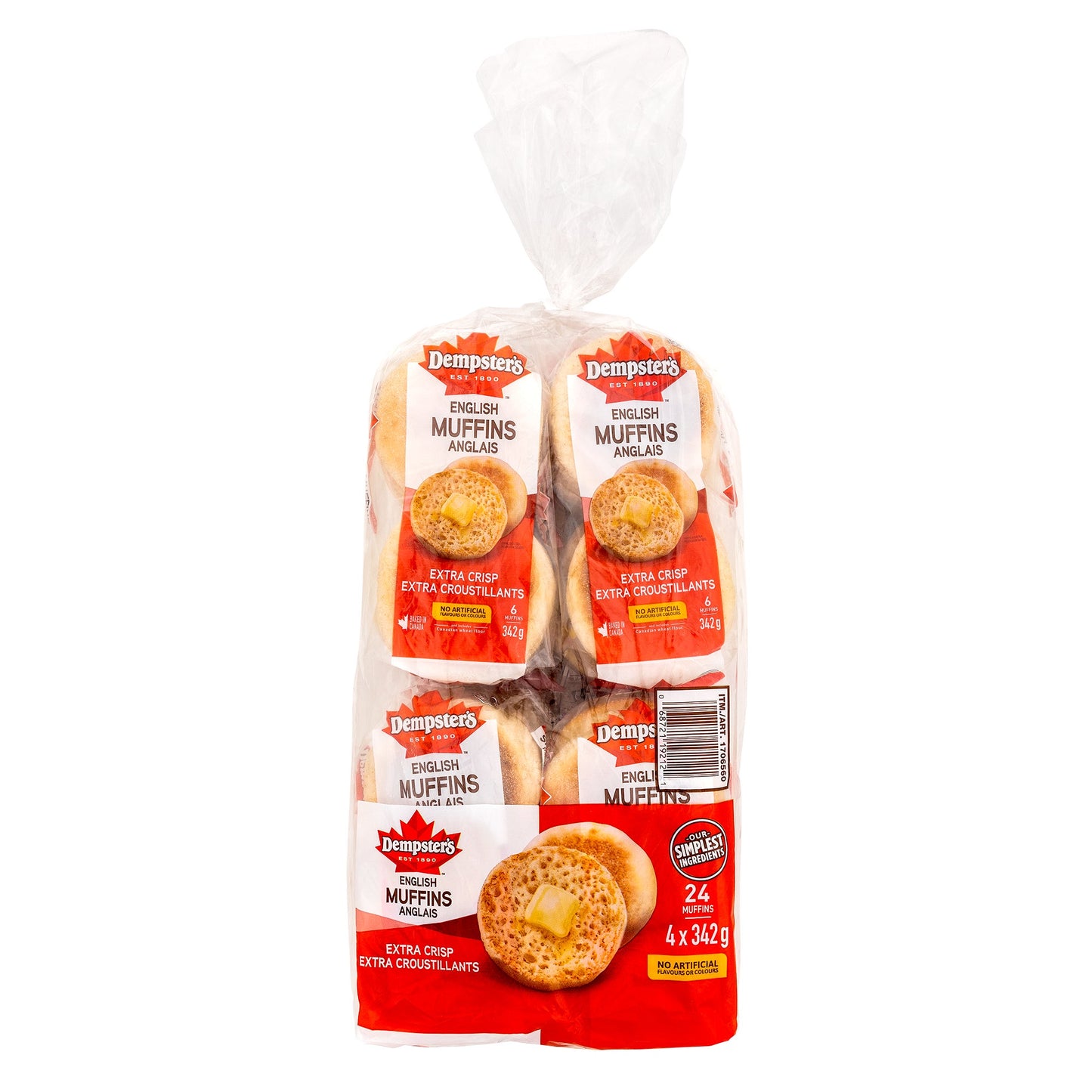 Dempster's English Muffins, 4 × 342 g - image 1