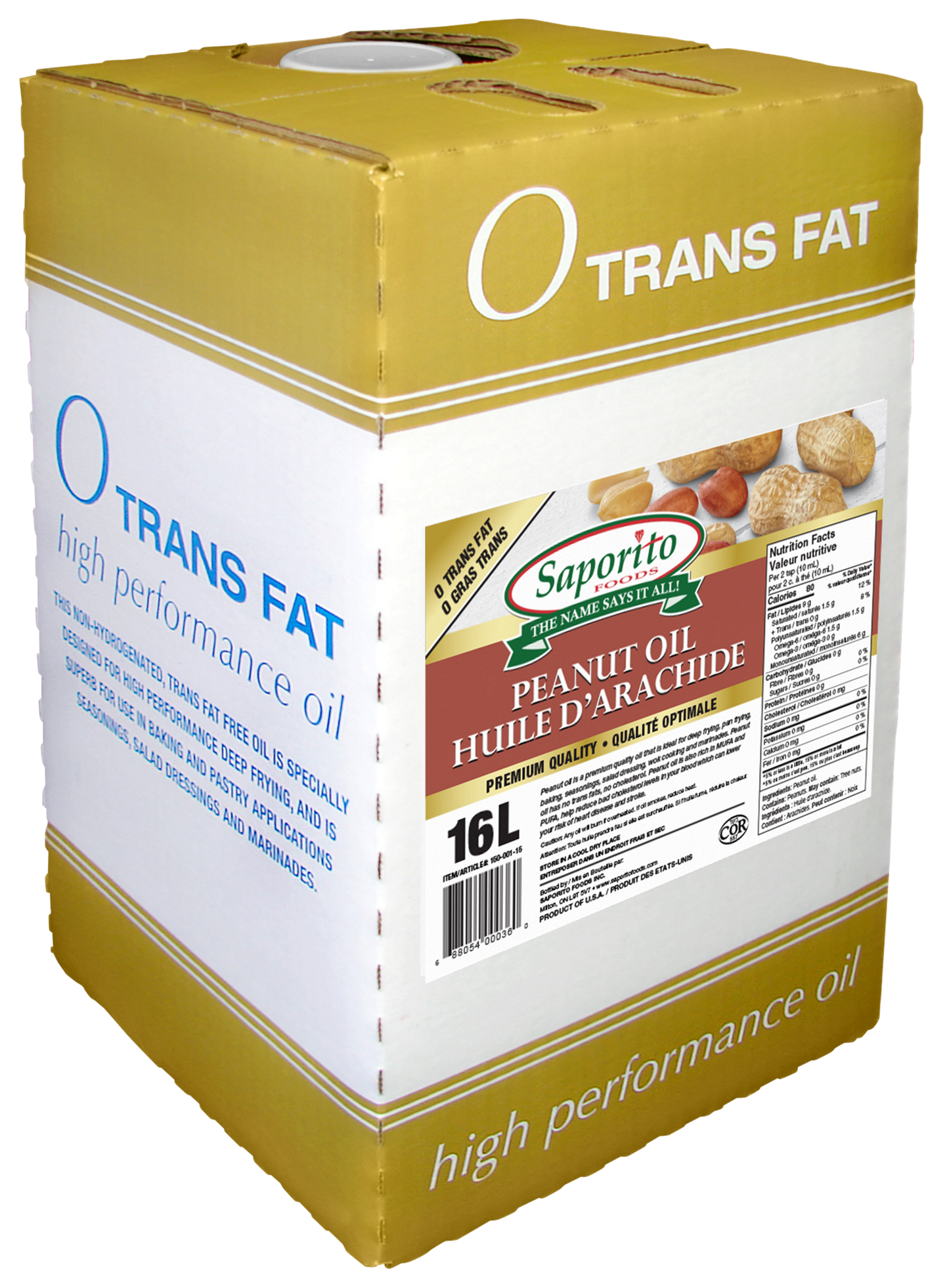 Saporito Peanut Oil, 16 L - image 1