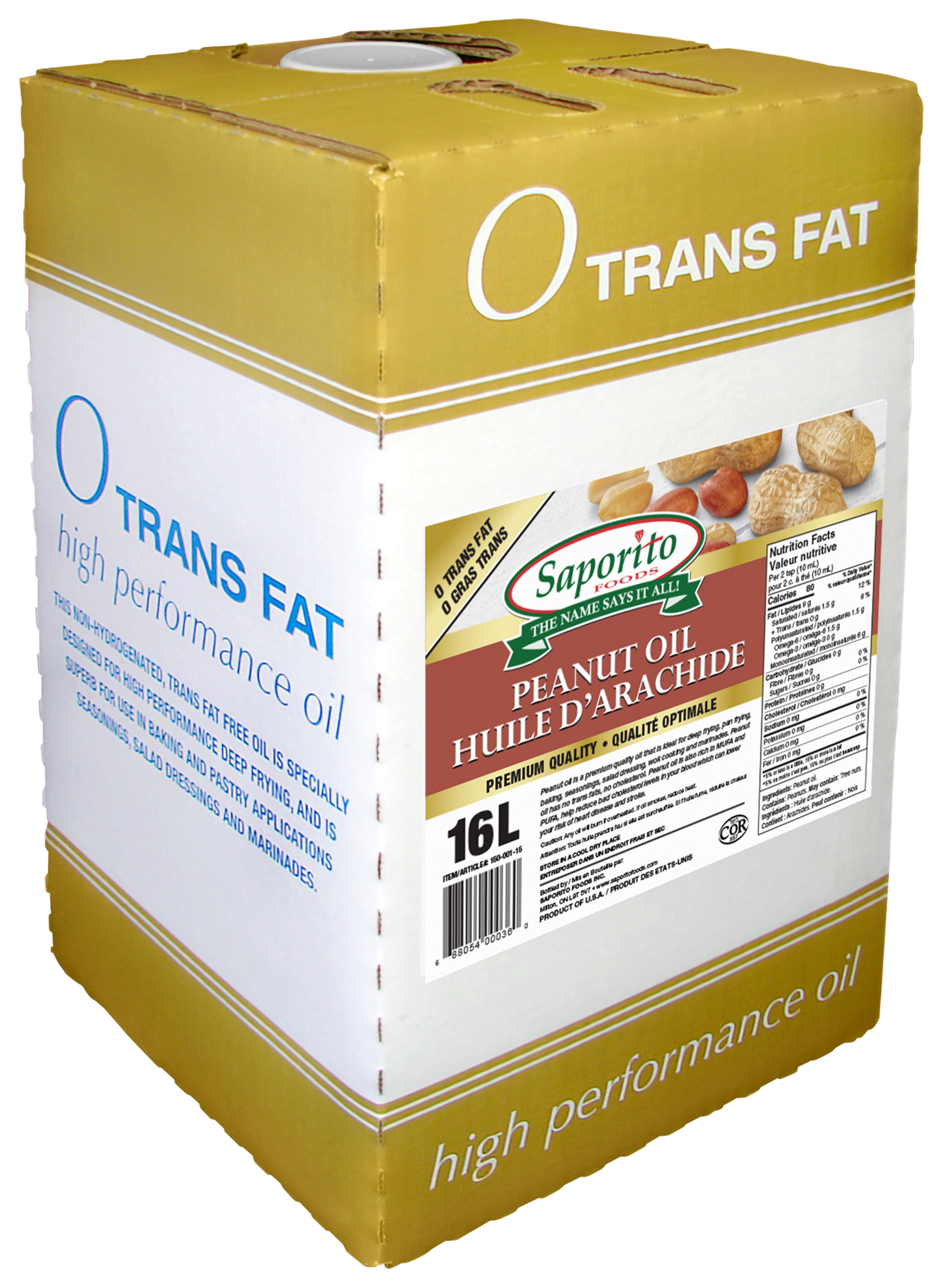 Saporito Peanut Oil, 16 L - image 1