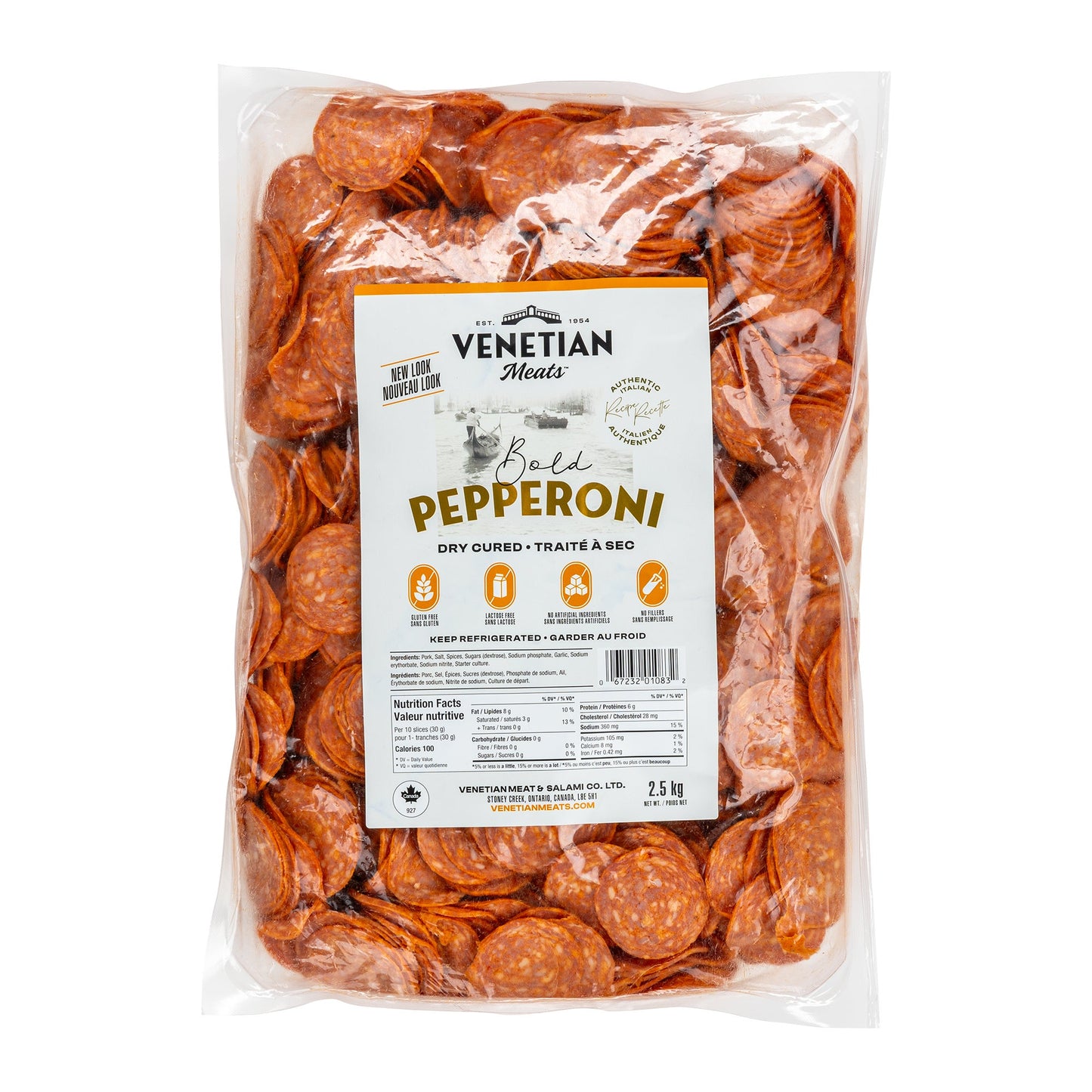 Venetian Meats Bold 2-in Pepperoni, 2.5 kg - image 1