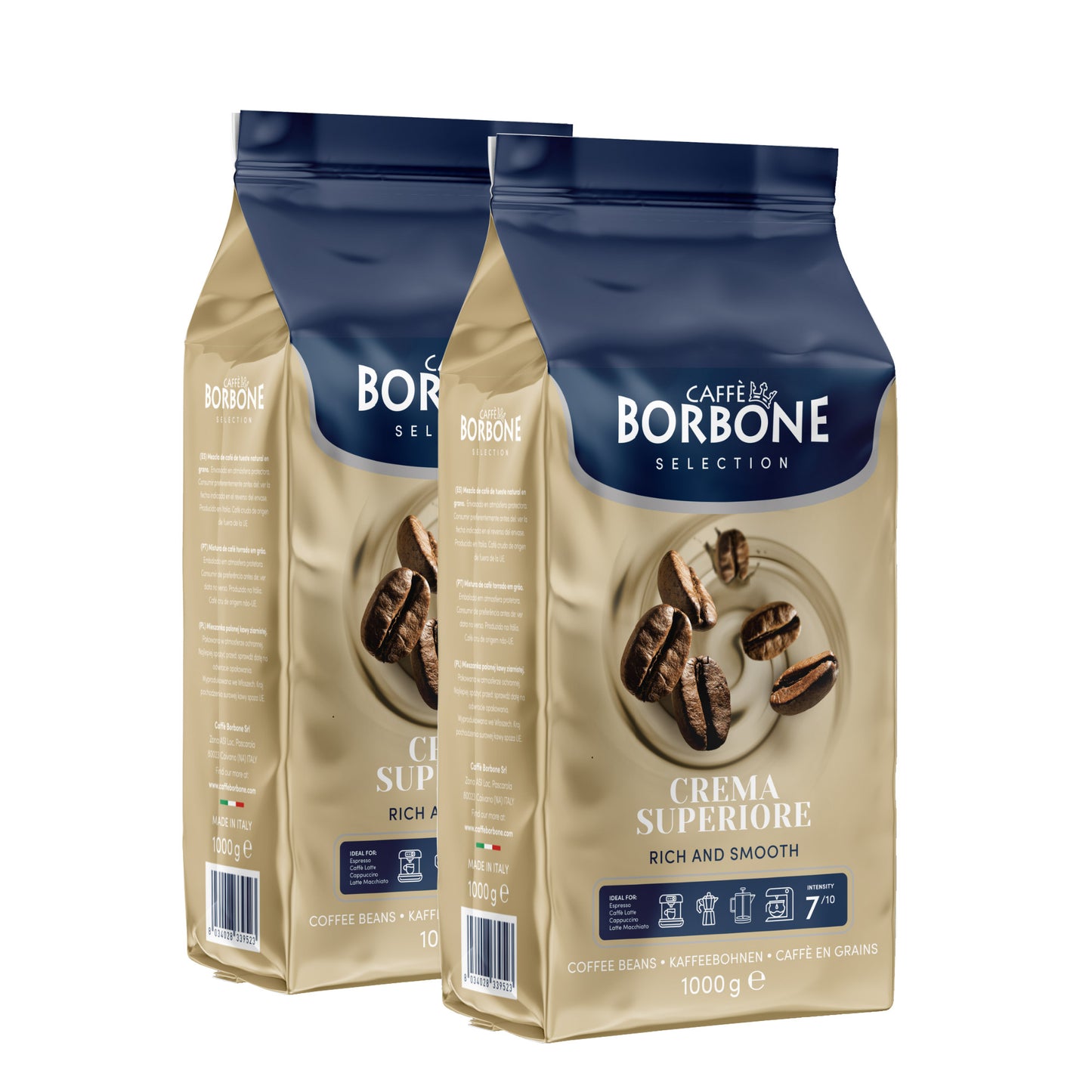 Caffè Borbone Crema Superiore Whole Coffee Beans, 2 × 1 kg - image 1