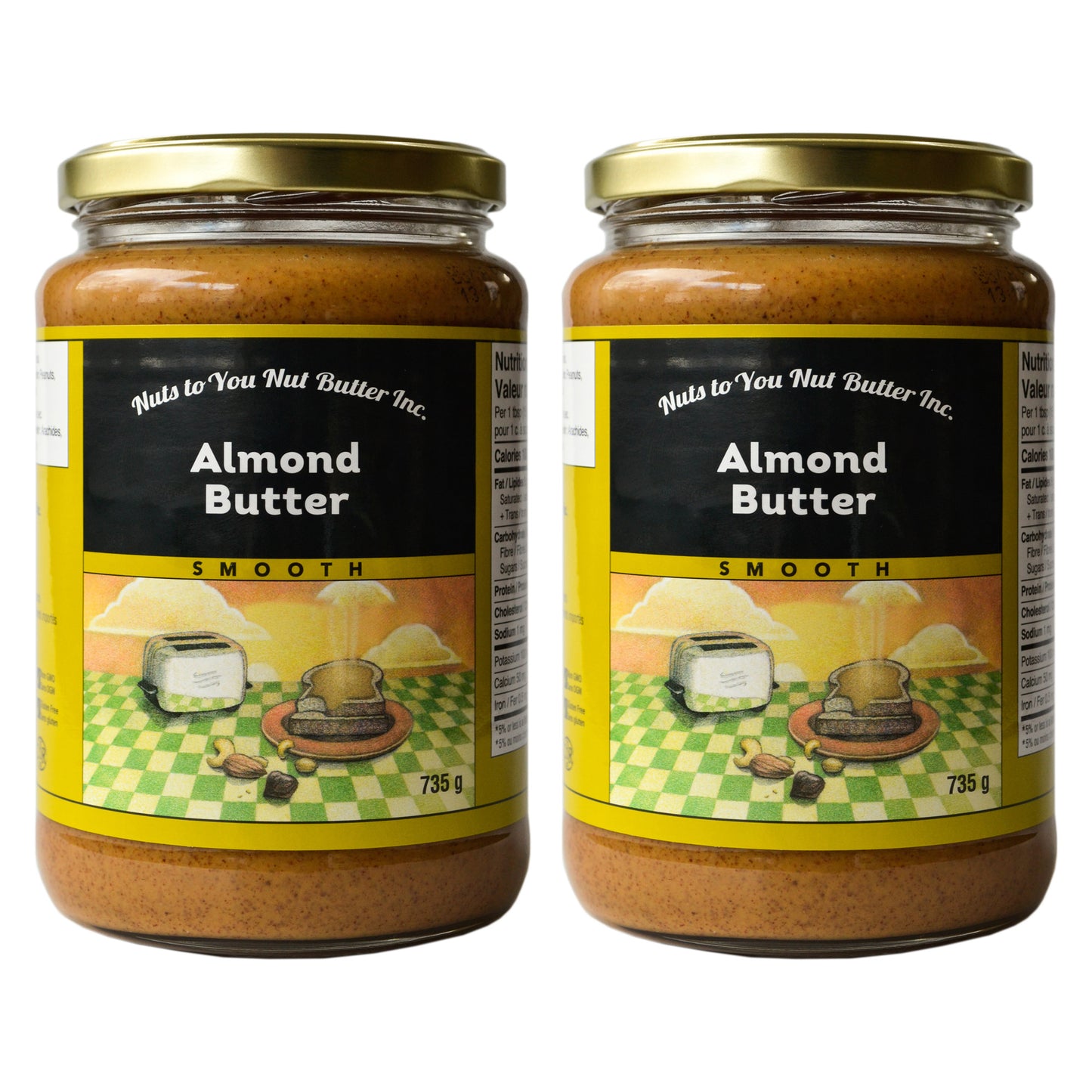 Nuts To You Nut Butter Smooth Almond Butter, 2 × 735 g - image 1