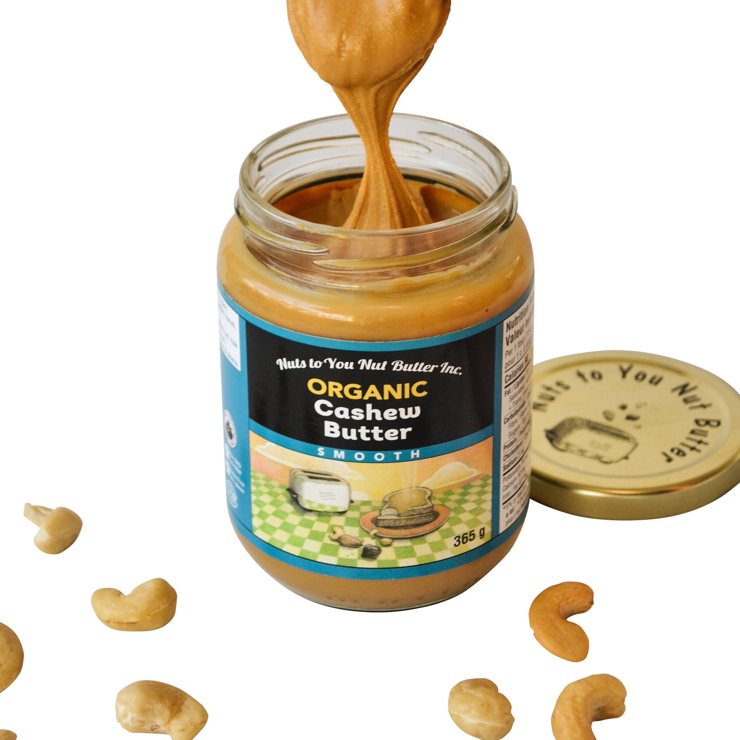 Nuts To You Nut Butter Organic Smooth Cashew Butter, 2 × 365 g - image 4