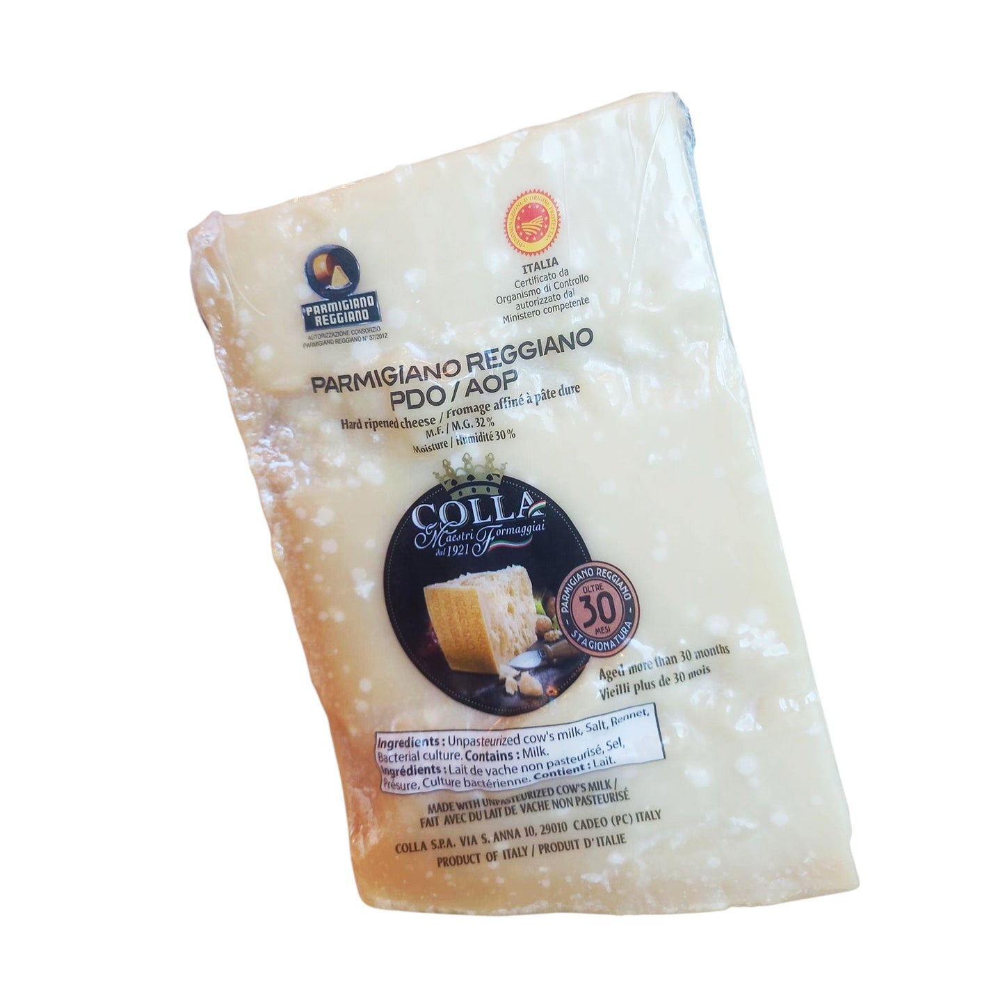Colla Parmigiano-Reggiano Cheese Wedge aged 30 Months 1 kg average weight* - image 1