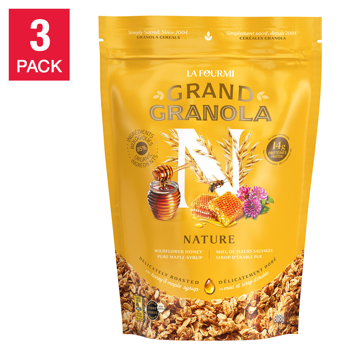 La Fourmi Grand Granola Nature, 3 × 808 g - image 1