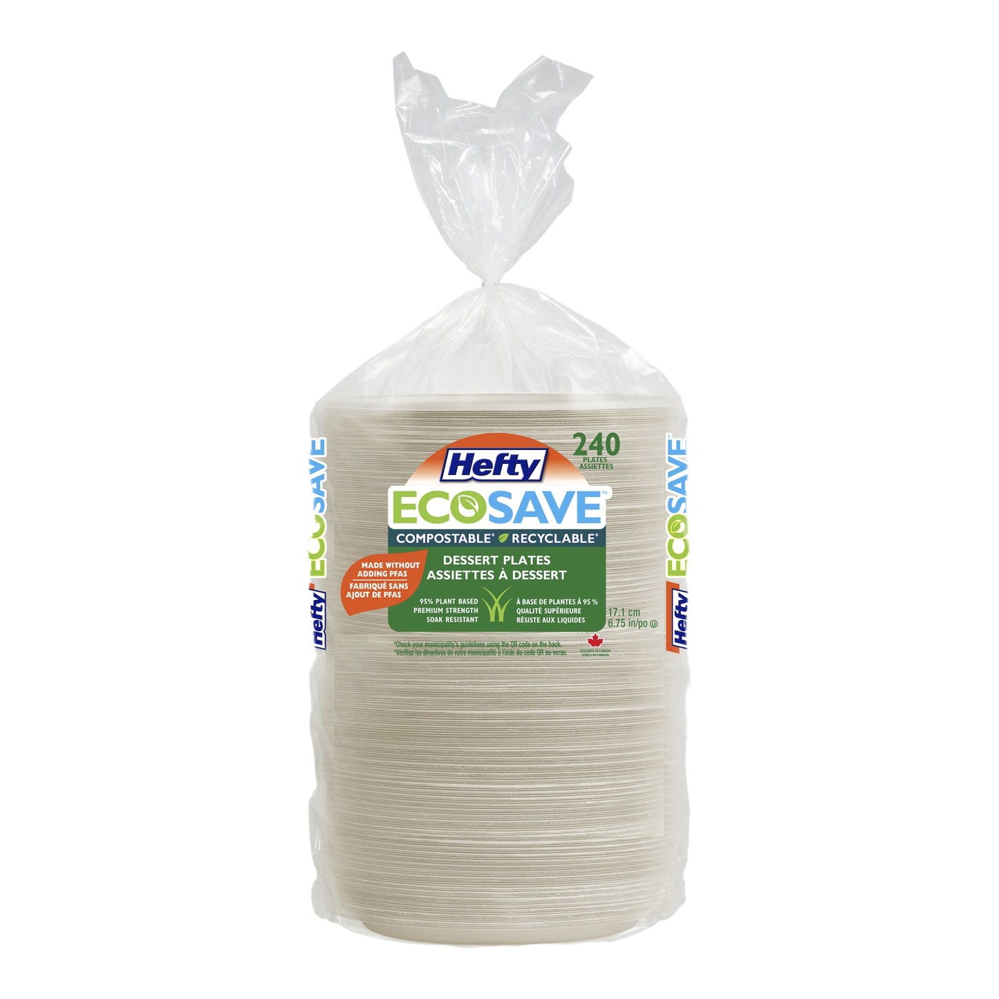Hefty ECOSAVE Dessert Plates, Pack of 240 - image 1
