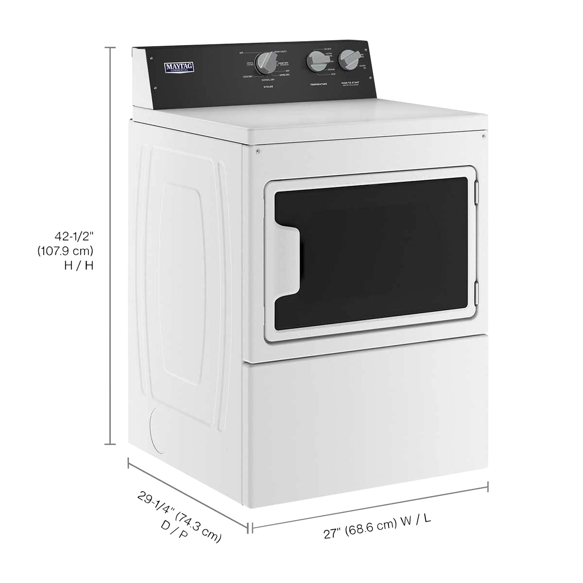 Maytag 7.4 cu ft. White Electric Commercial-Grade Residential Dryer with IntelliDry Sensor - image 2
