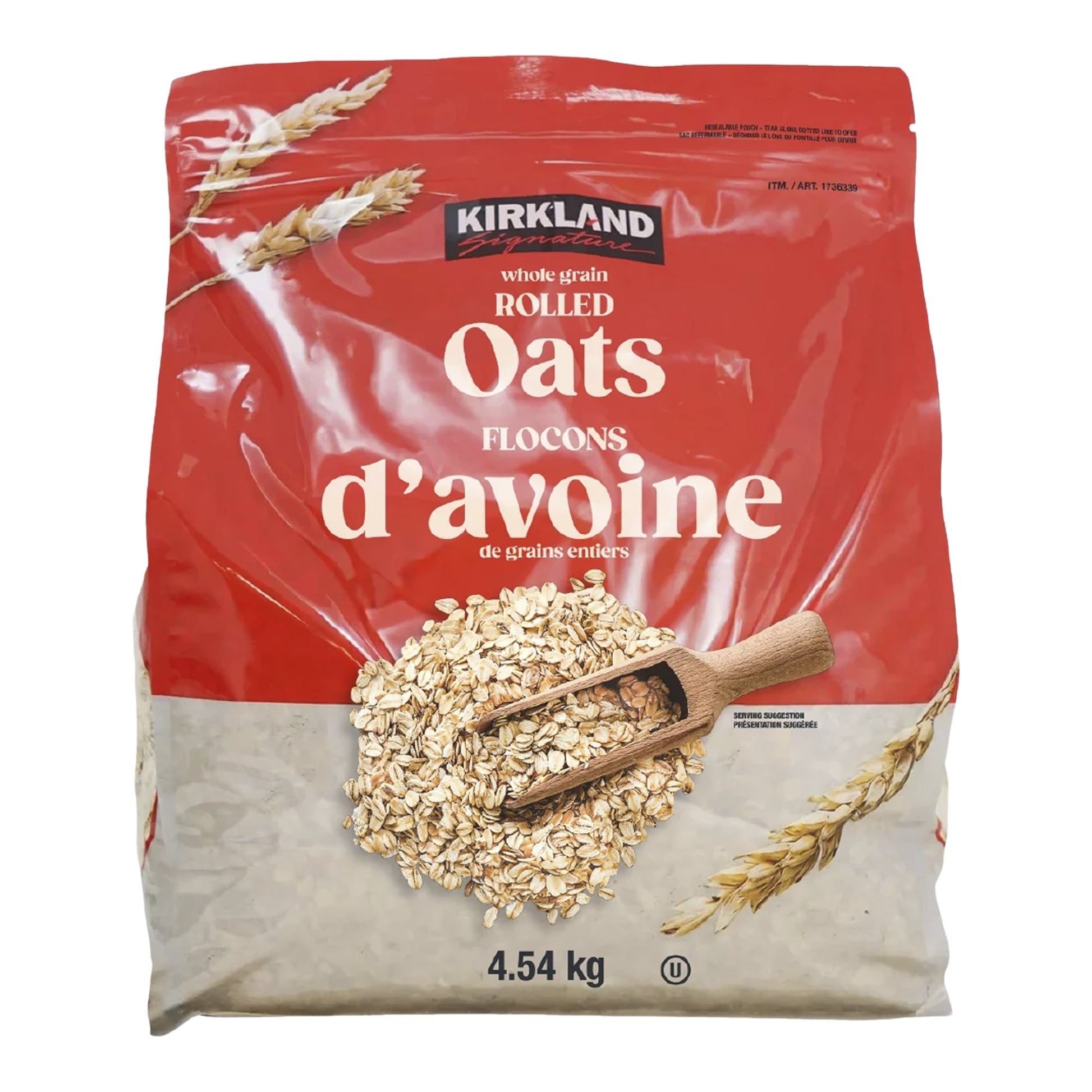 Kirkland Signature Whole Grain Rolled Oats, 4.54 kg - image 1