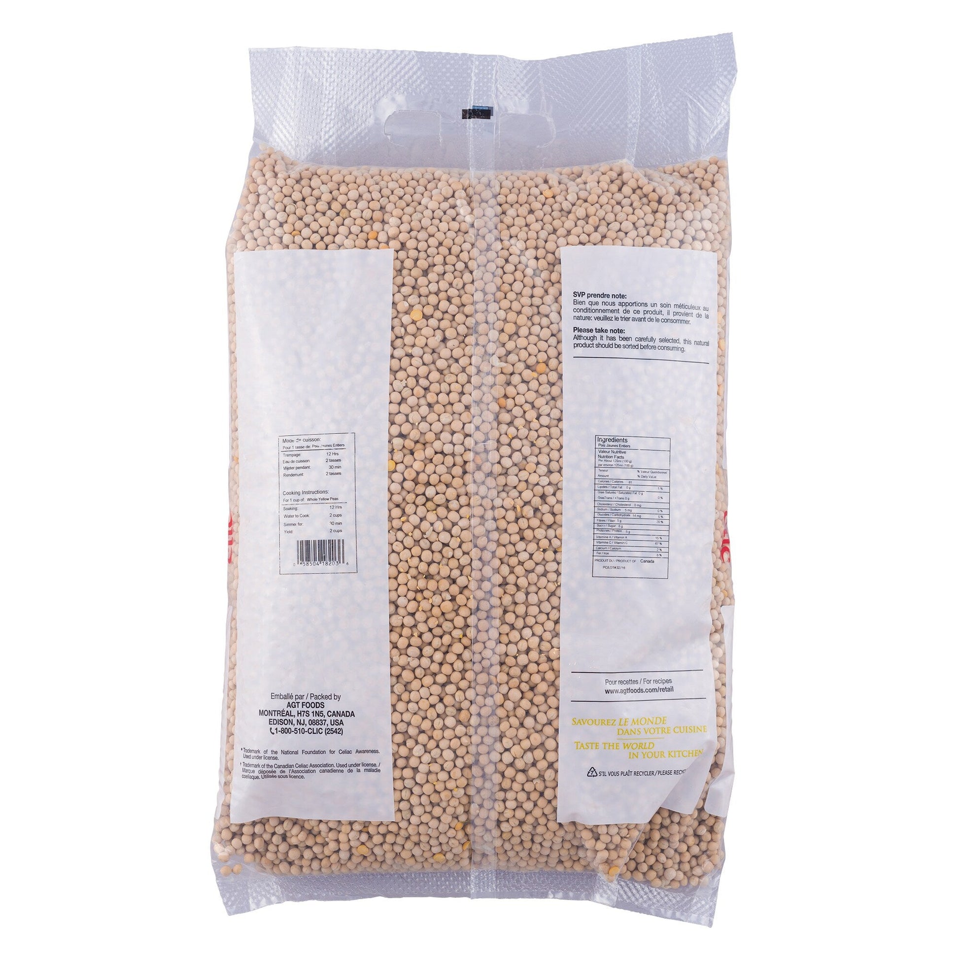Clic Whole Yellow Peas 10 kg - image 2