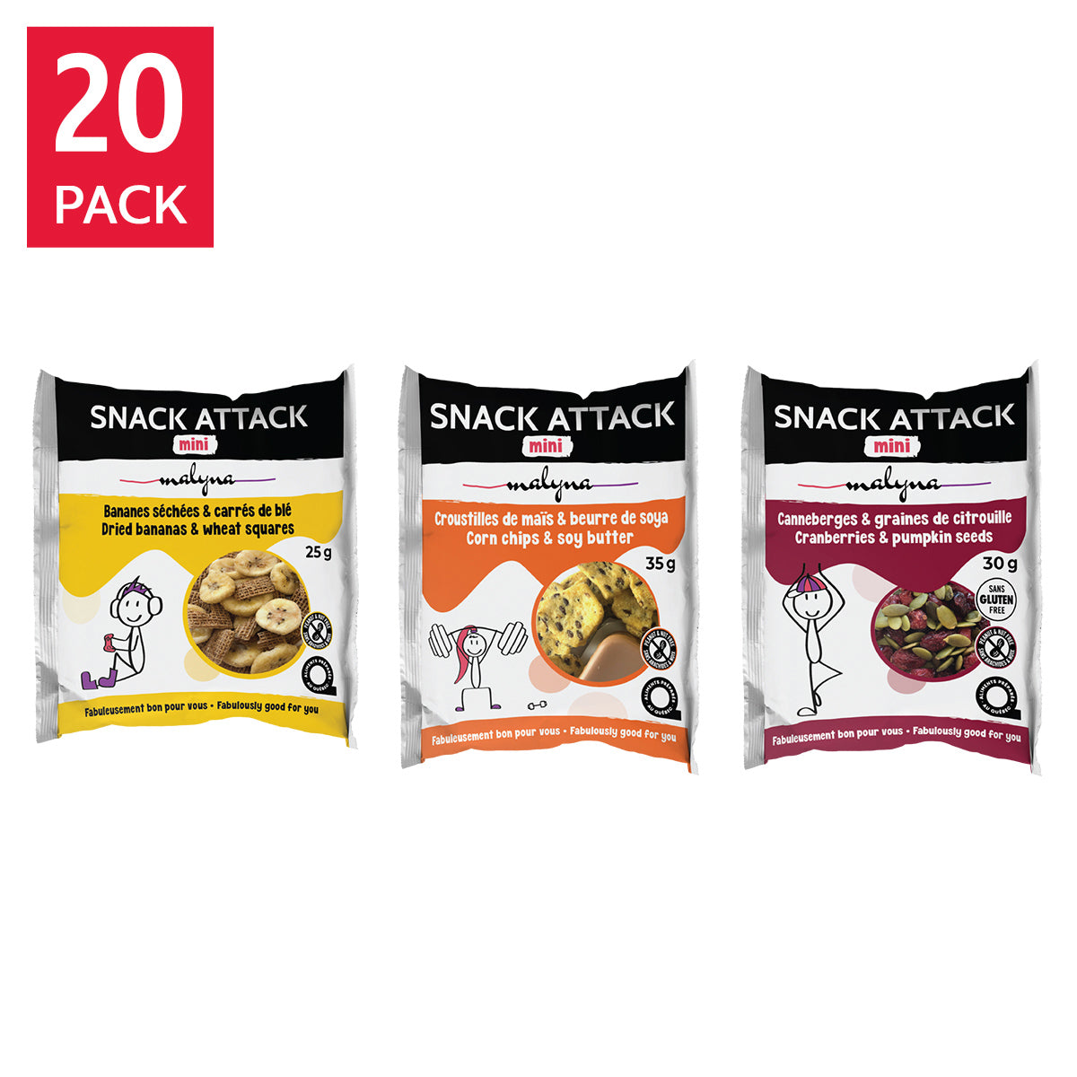 Snack Attack Mini, Snacks Variety Pack, 60 bags, 1.8 kg - image 1