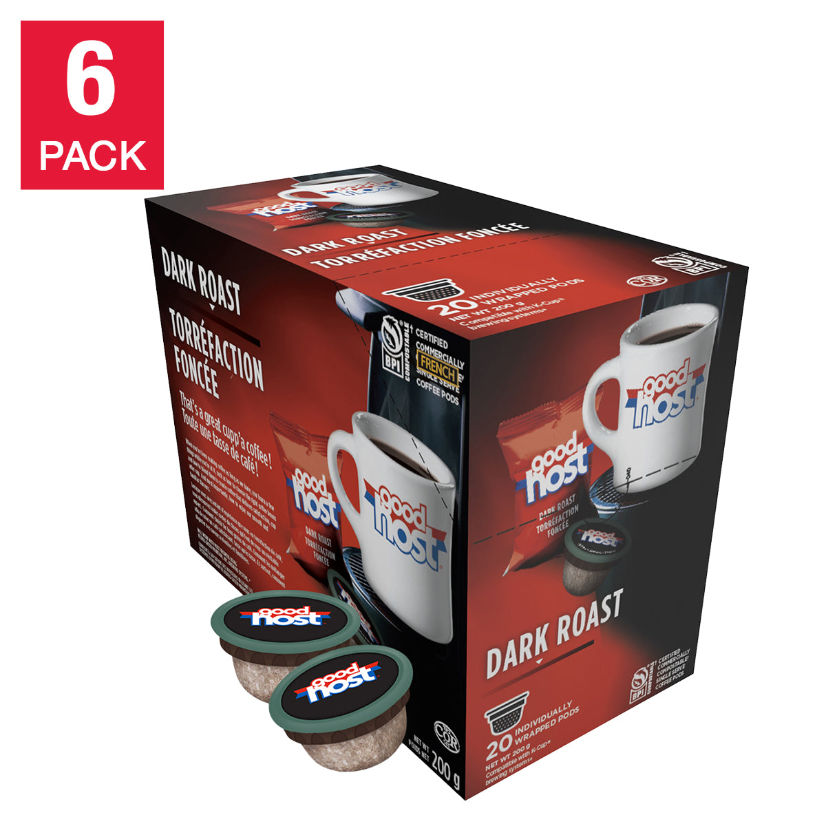 Goodhost Dark Roast Coffee K-Cup Pods, 120-count - image 1