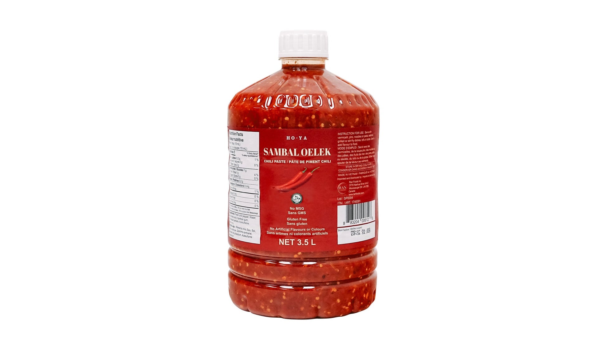 Ho-Ya Sambal Oelek, 3.5 L - image 1