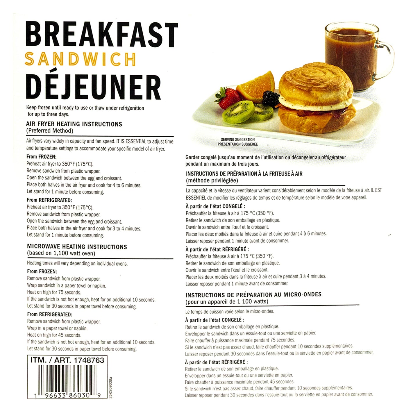 Kirkland Signature Breakfast Sandwich, 8 x 137 g - image 2