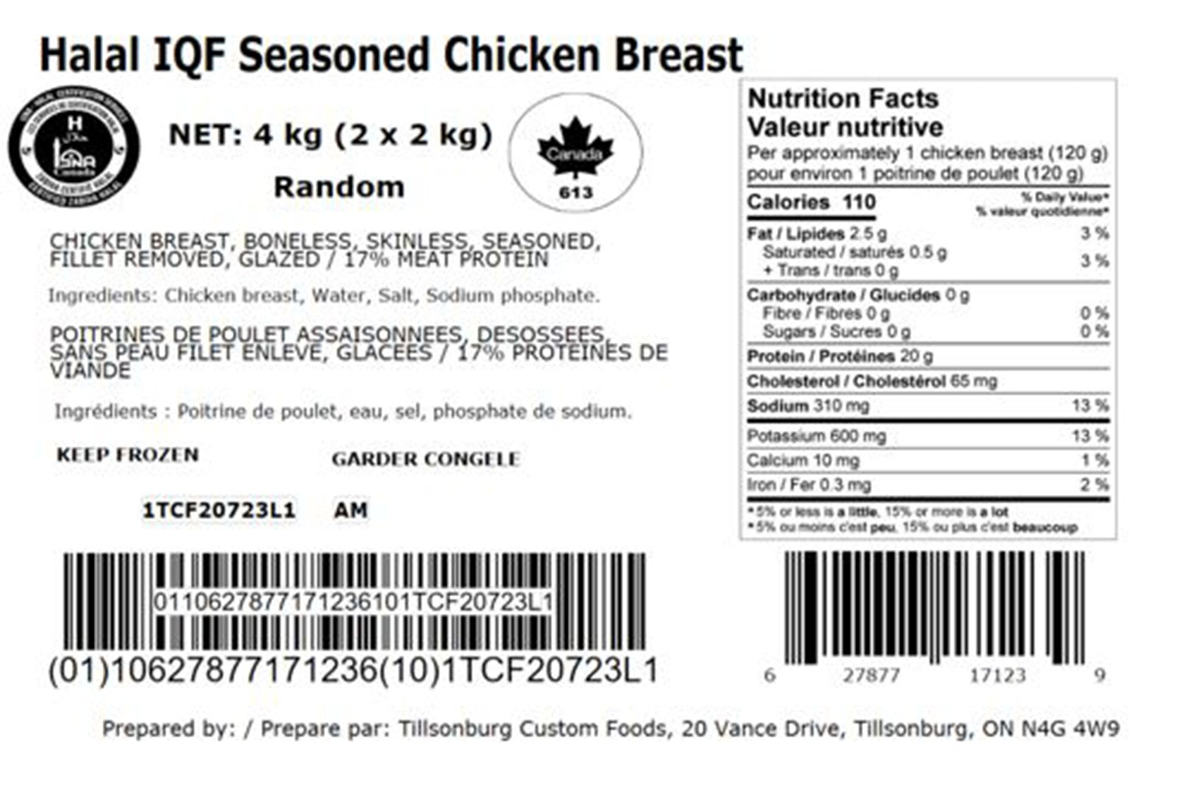 TCF Frozen Chicken Breast, 4 kg - image 2