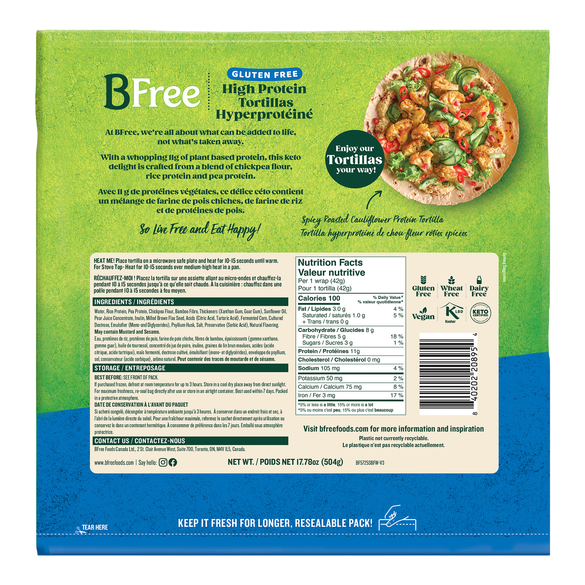 BFree High Protein Tortillas, Pack of 12 - image 5