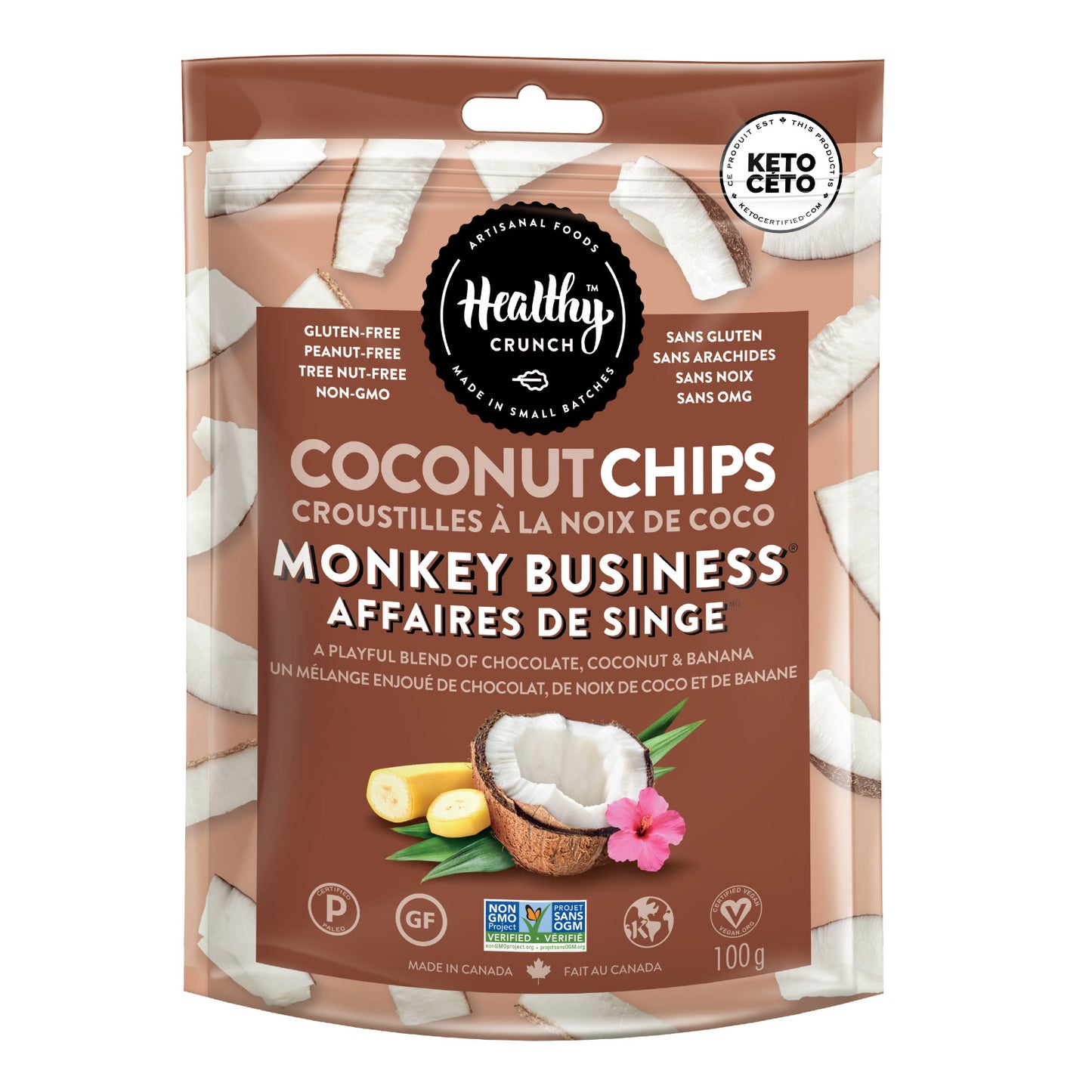 Healthy Crunch Coconut Chips, Variety Pack, 6 × 100 g - image 2