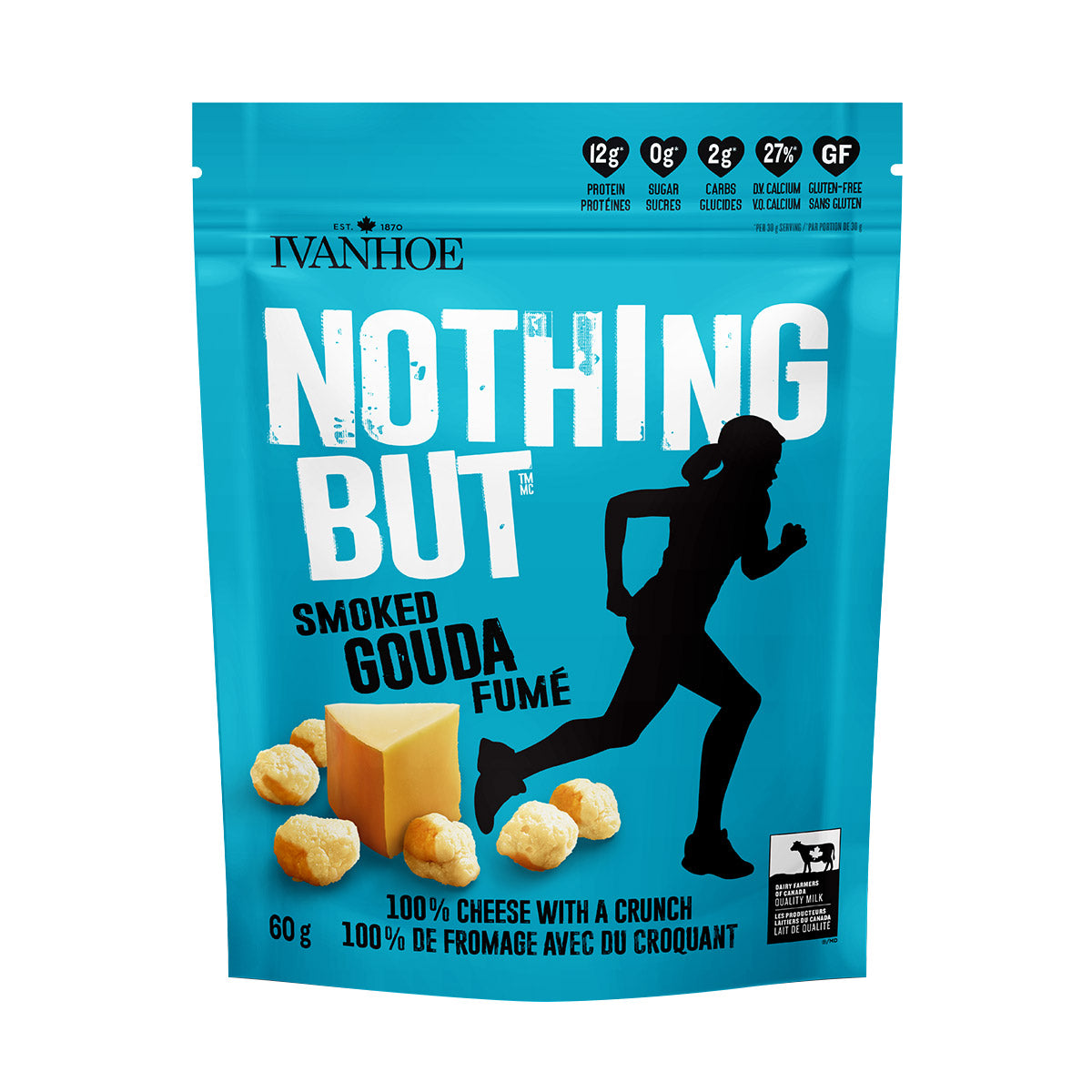 Ivanhoe Nothing But Cheese Snacks, Variety Pack, 12 × 60 g - image 2