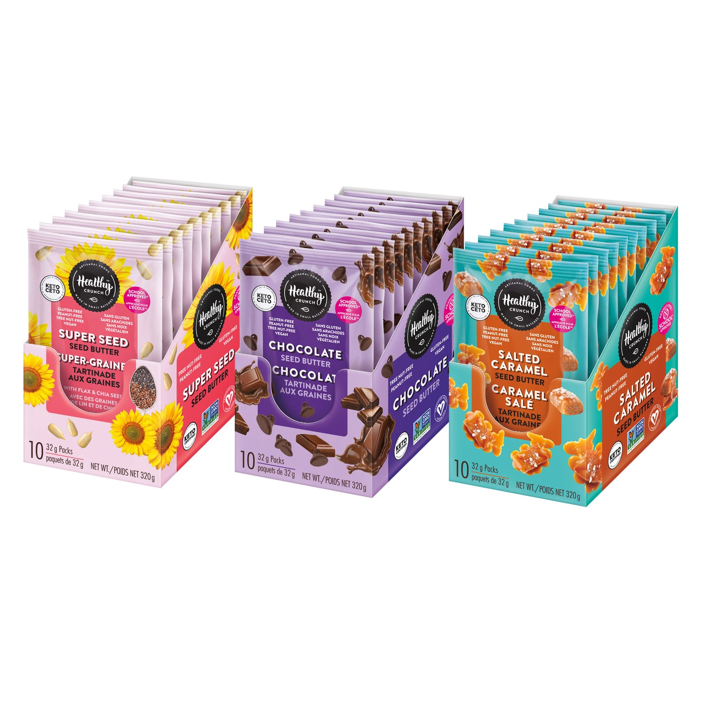 Healthy Crunch Single Serve Seed Butter, (10 × 32 g) × 3-pack - image 1