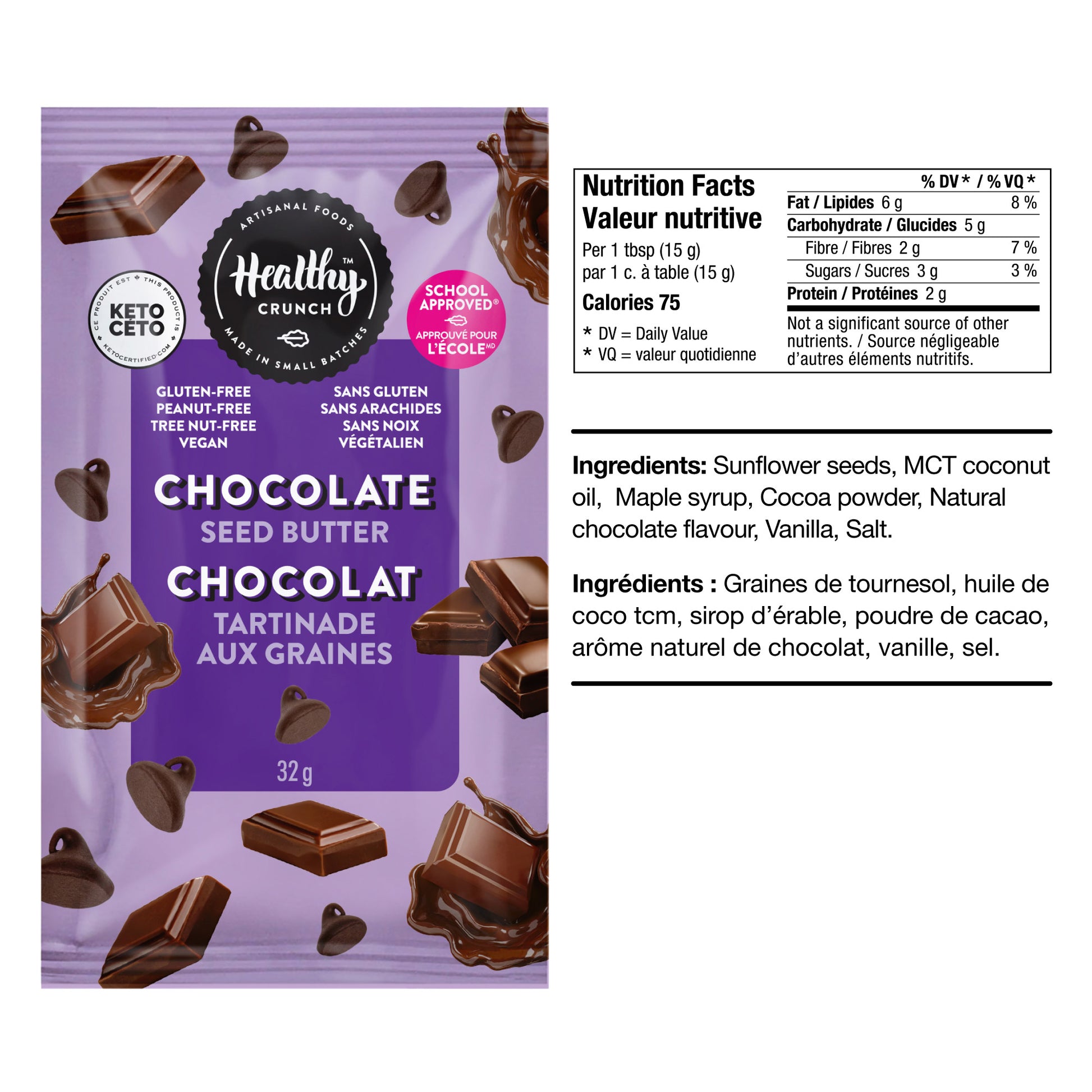 Healthy Crunch Single Serve Seed Butter, (10 × 32 g) × 3-pack - image 3