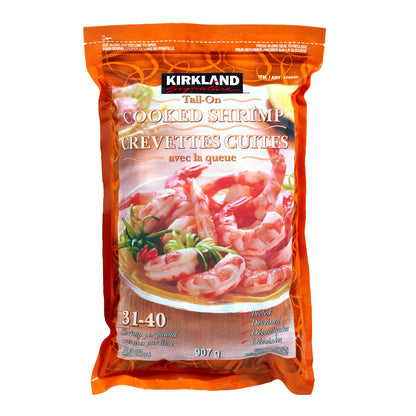Kirkland Signature Frozen 31-40 Tail-on Cooked Shrimp, 907 g - image 2