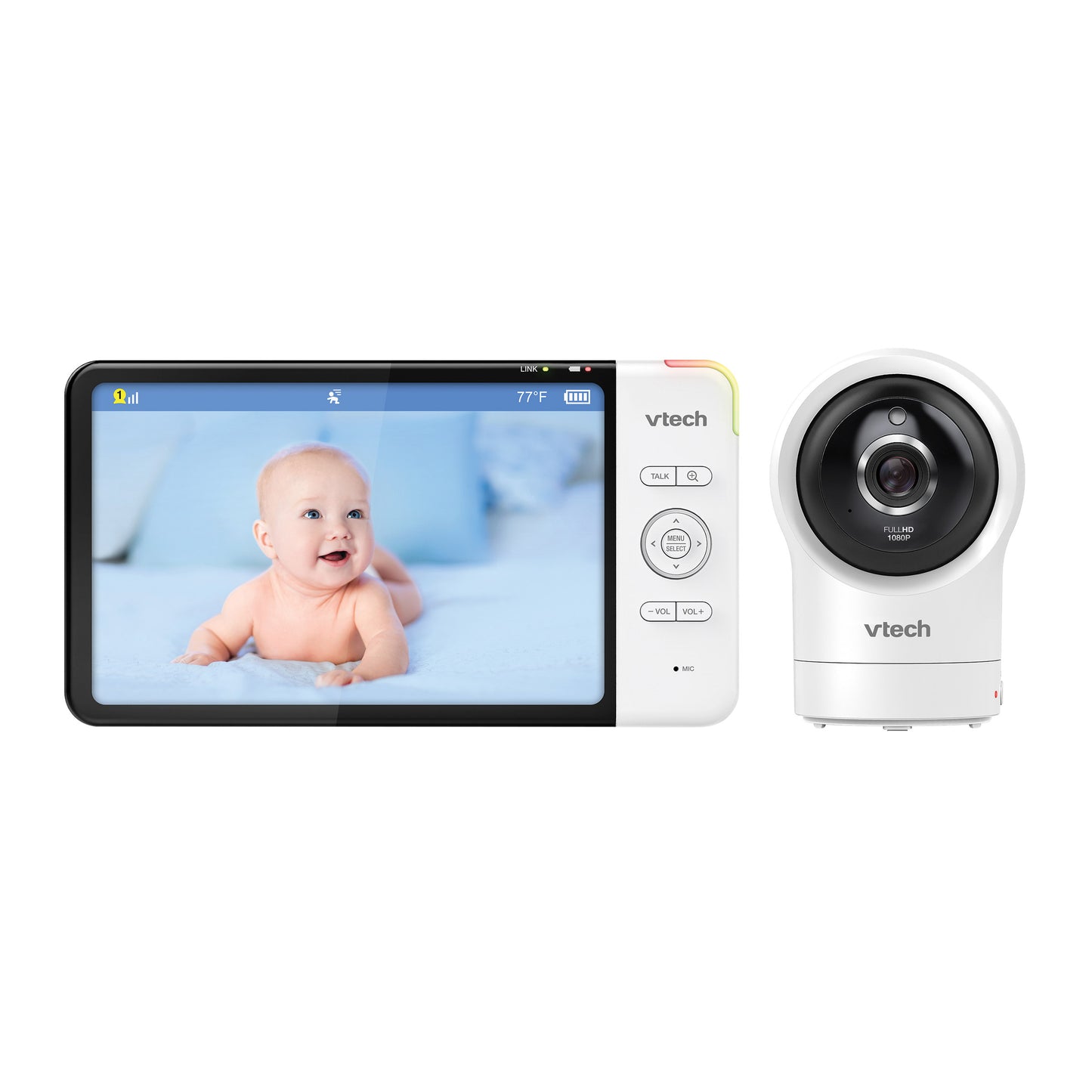 VTech Smart WiFi Monitor with 7” Display and 360° Pan & Tilt HD Camera - image 2
