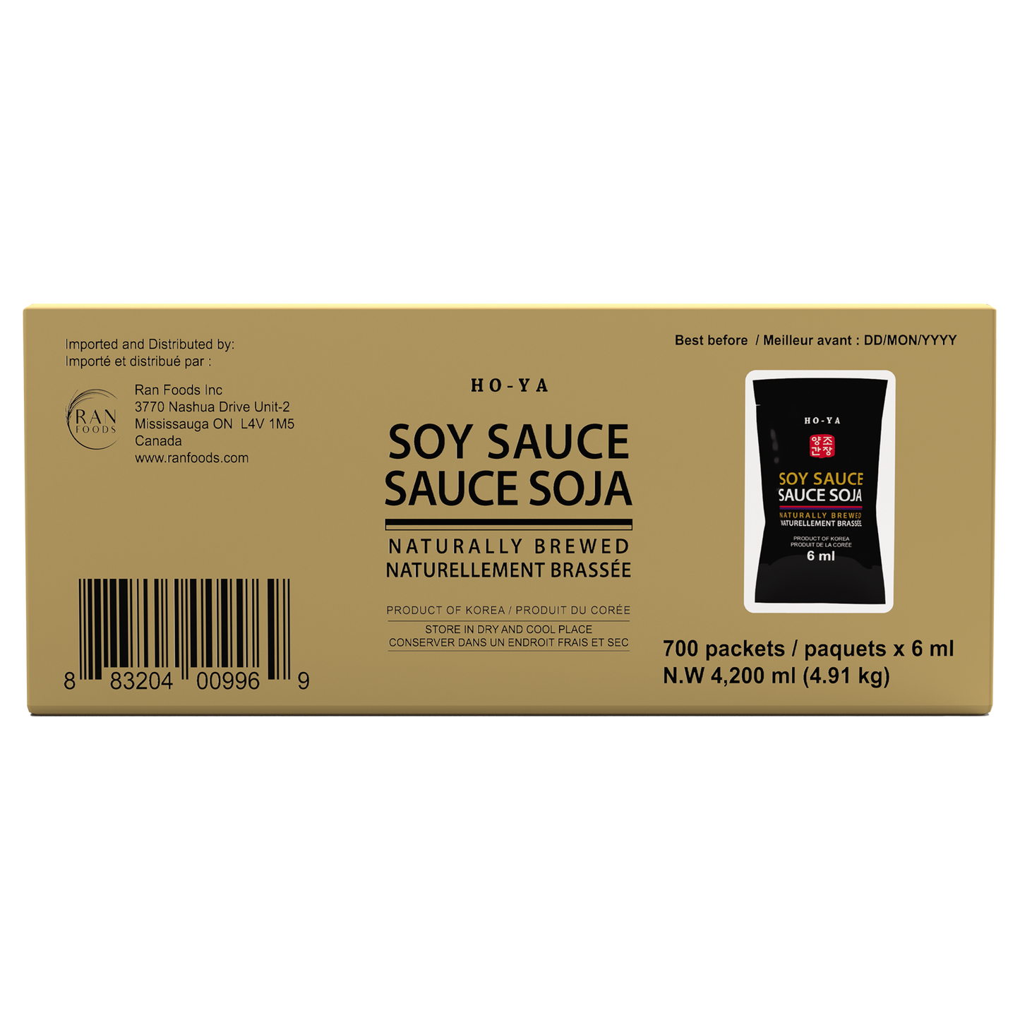 Ho-Ya Soy Sauce Packets, 700 x 6 mL - image 2